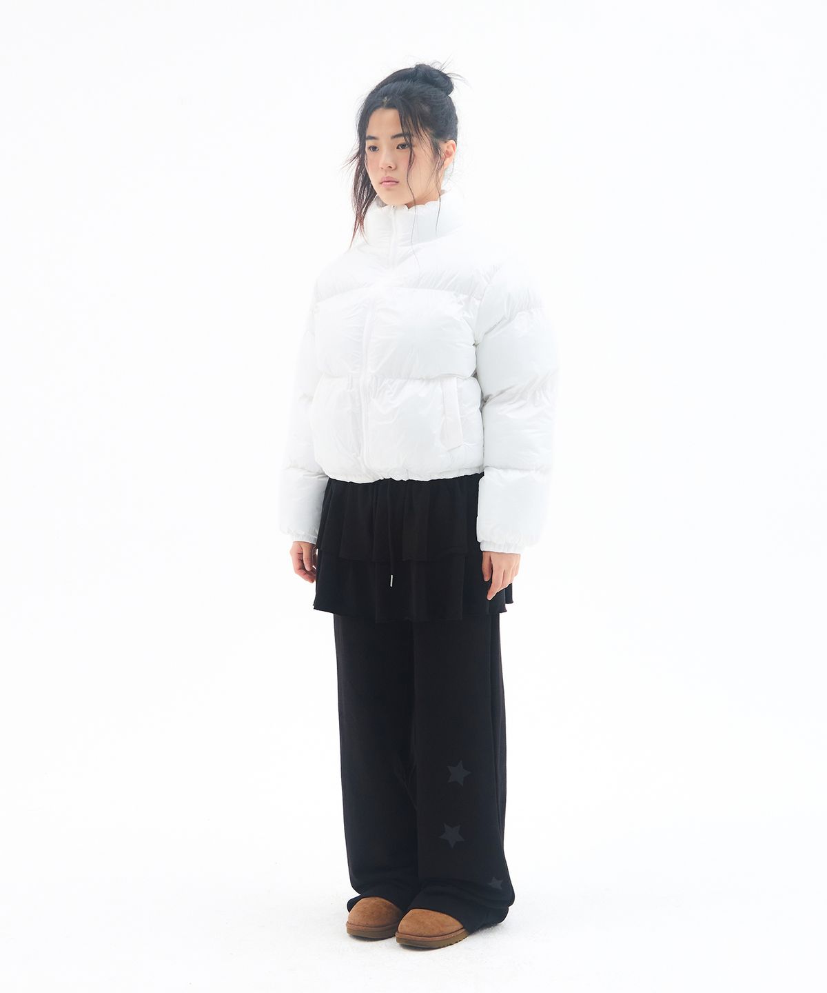 아메스 월드와이드(AMES-WORLDWIDE) AMES CROP PUFFER PADDING WHITE