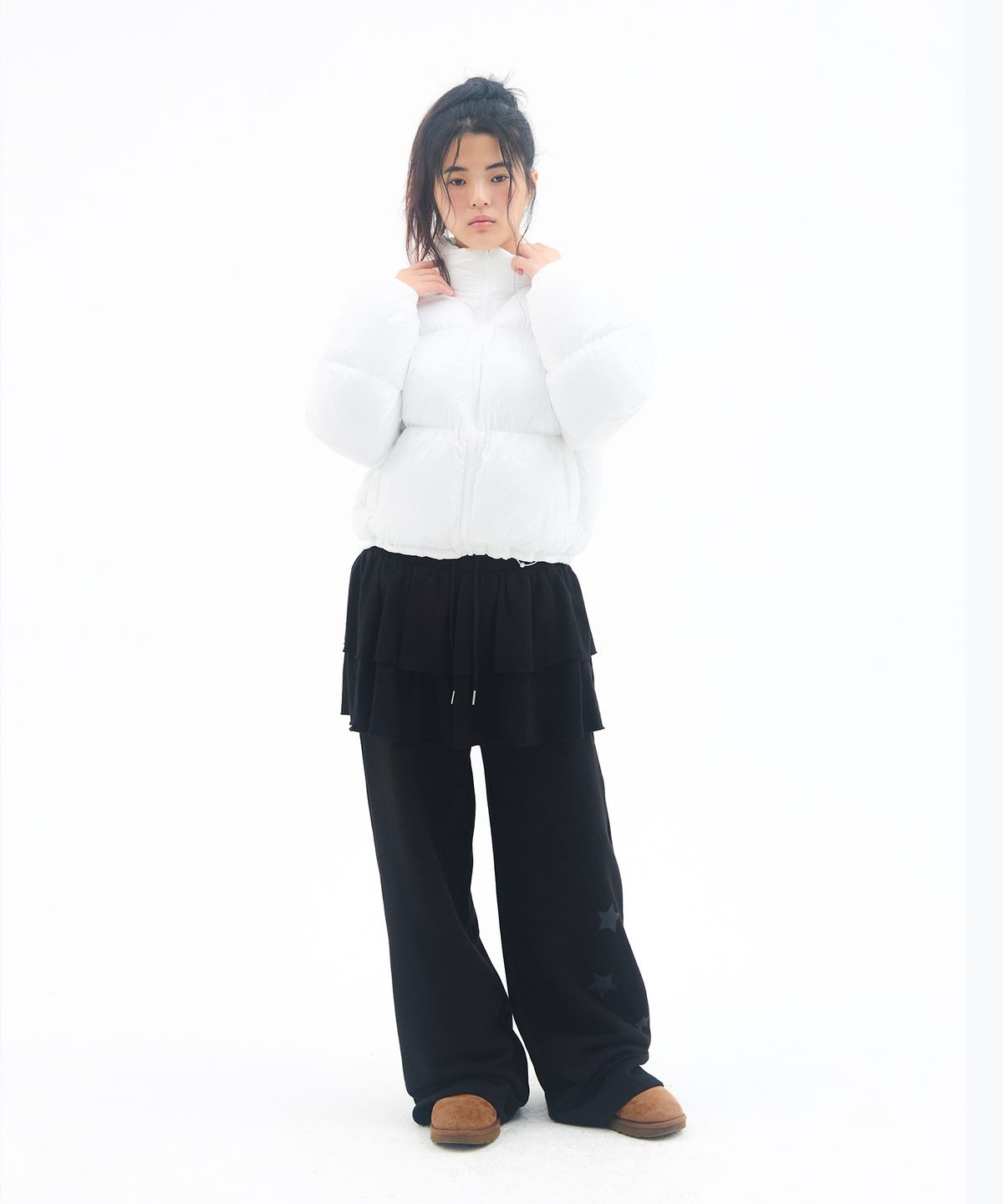 아메스 월드와이드(AMES-WORLDWIDE) AMES CROP PUFFER PADDING WHITE