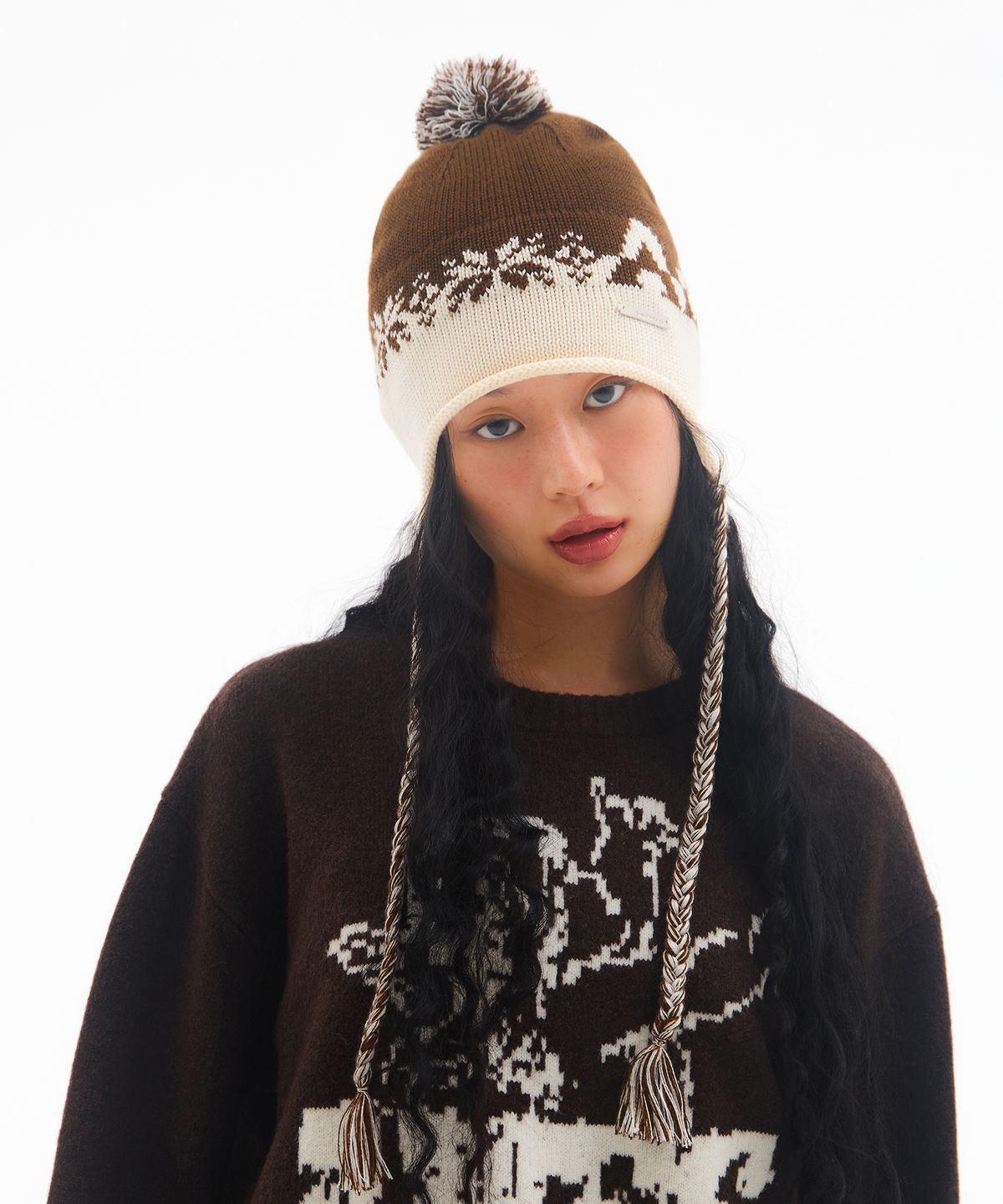 아메스 월드와이드(AMES-WORLDWIDE) EARFLAP BEANIE BROWN