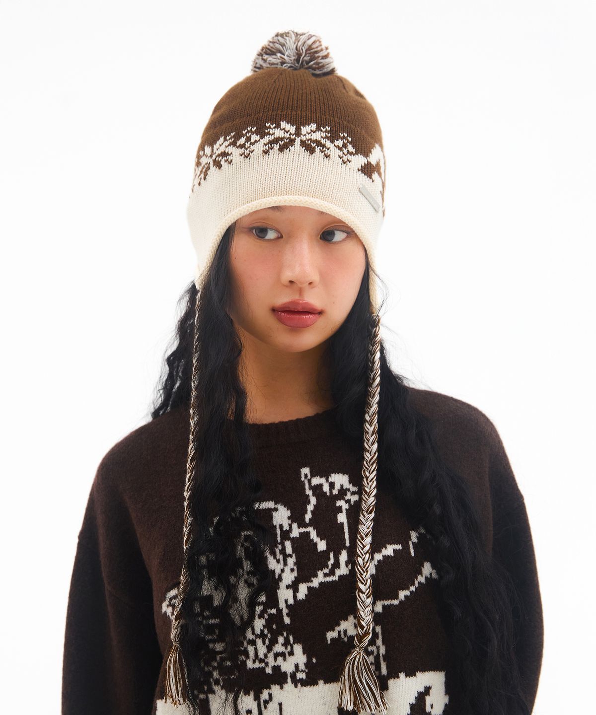 아메스 월드와이드(AMES-WORLDWIDE) EARFLAP BEANIE BROWN