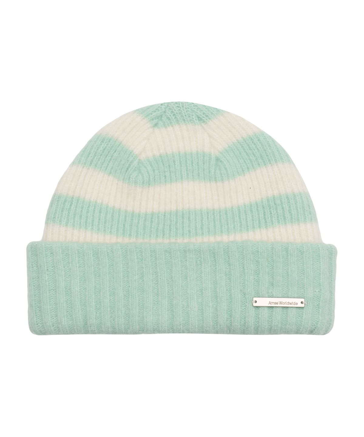아메스 월드와이드(AMES-WORLDWIDE) HAIRY STRIPE GLOVES & BEANIE SET MINT
