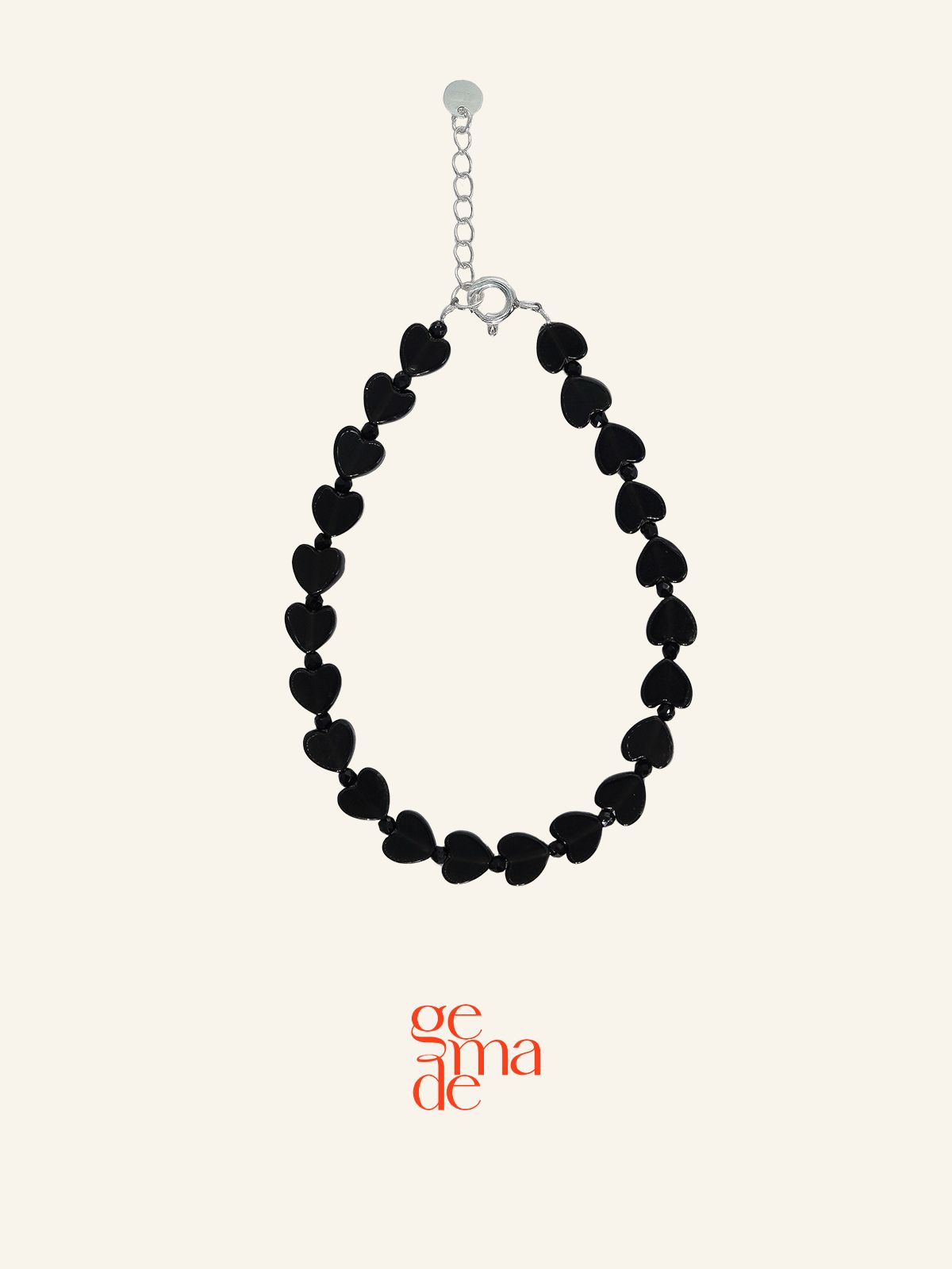 제마드(GEMADE) Onyx heart bracelet #B070