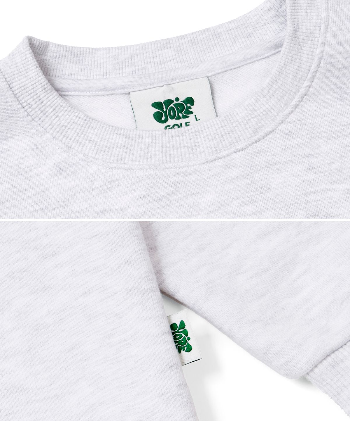 욜프(YORF) YORF SWEATSHIRTS FRENCH TERRY MUSHROOM WHITE MELANGE