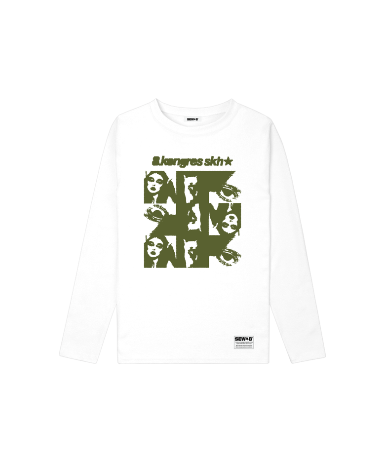 MUSINSA公式 | SEW-B セミクロップカキ8長袖Tシャツ