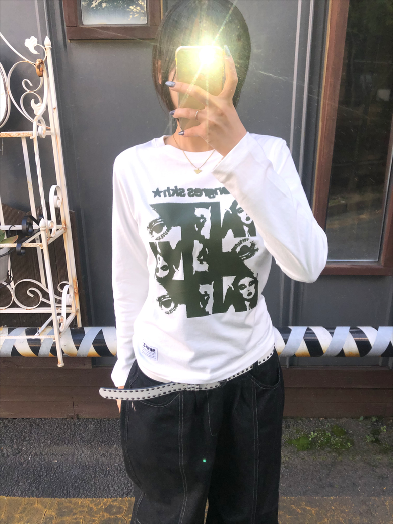MUSINSA公式 | SEW-B セミクロップカキ8長袖Tシャツ