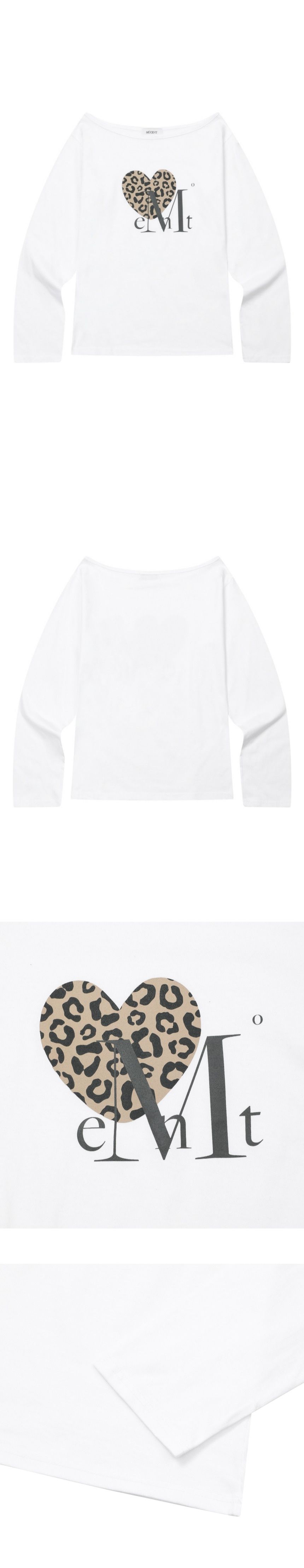 MUSINSA公式 | MUCENT シエラヒョピハートワンショルダー長袖Tシャツ