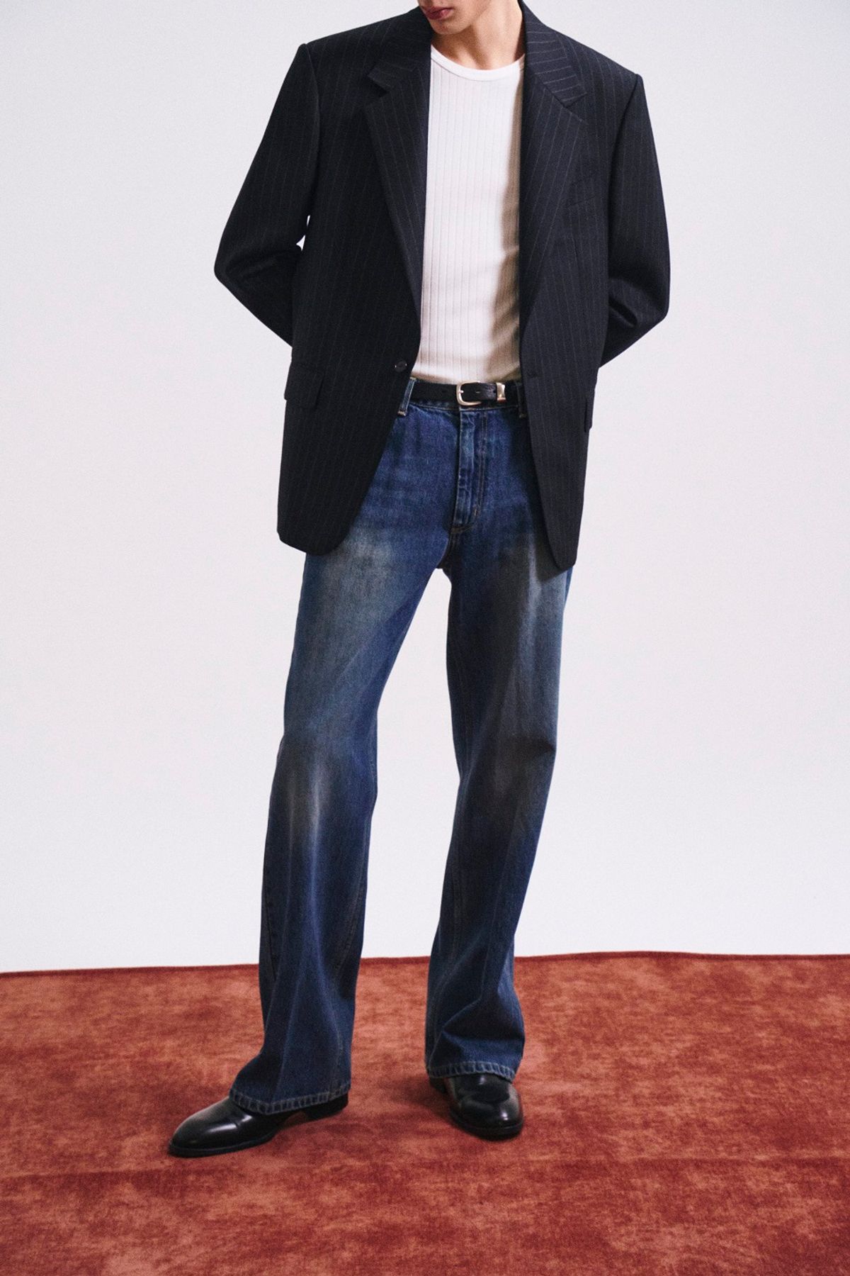 페크(PEQ) WASHED DENIM JEANS (BLUE)