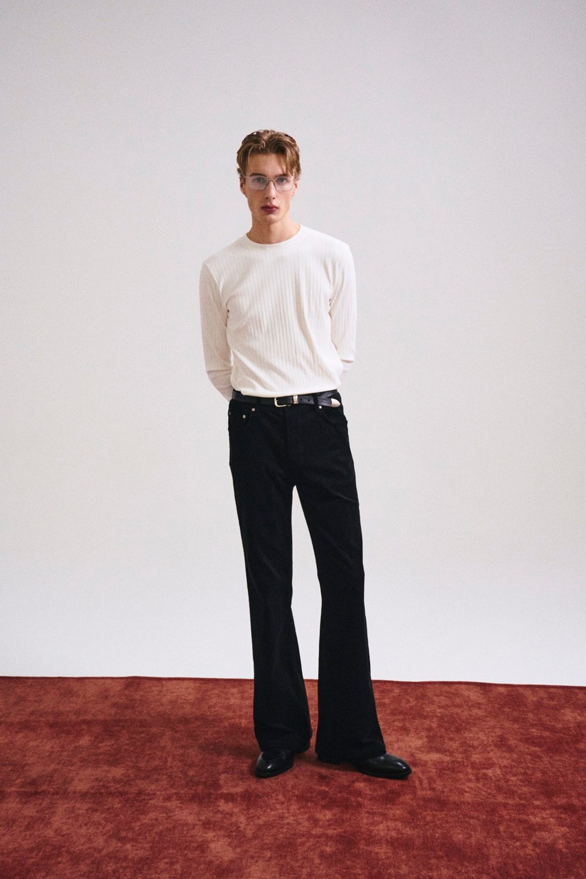 페크(PEQ) RIBBED LONG SLEEVE (WHITE)