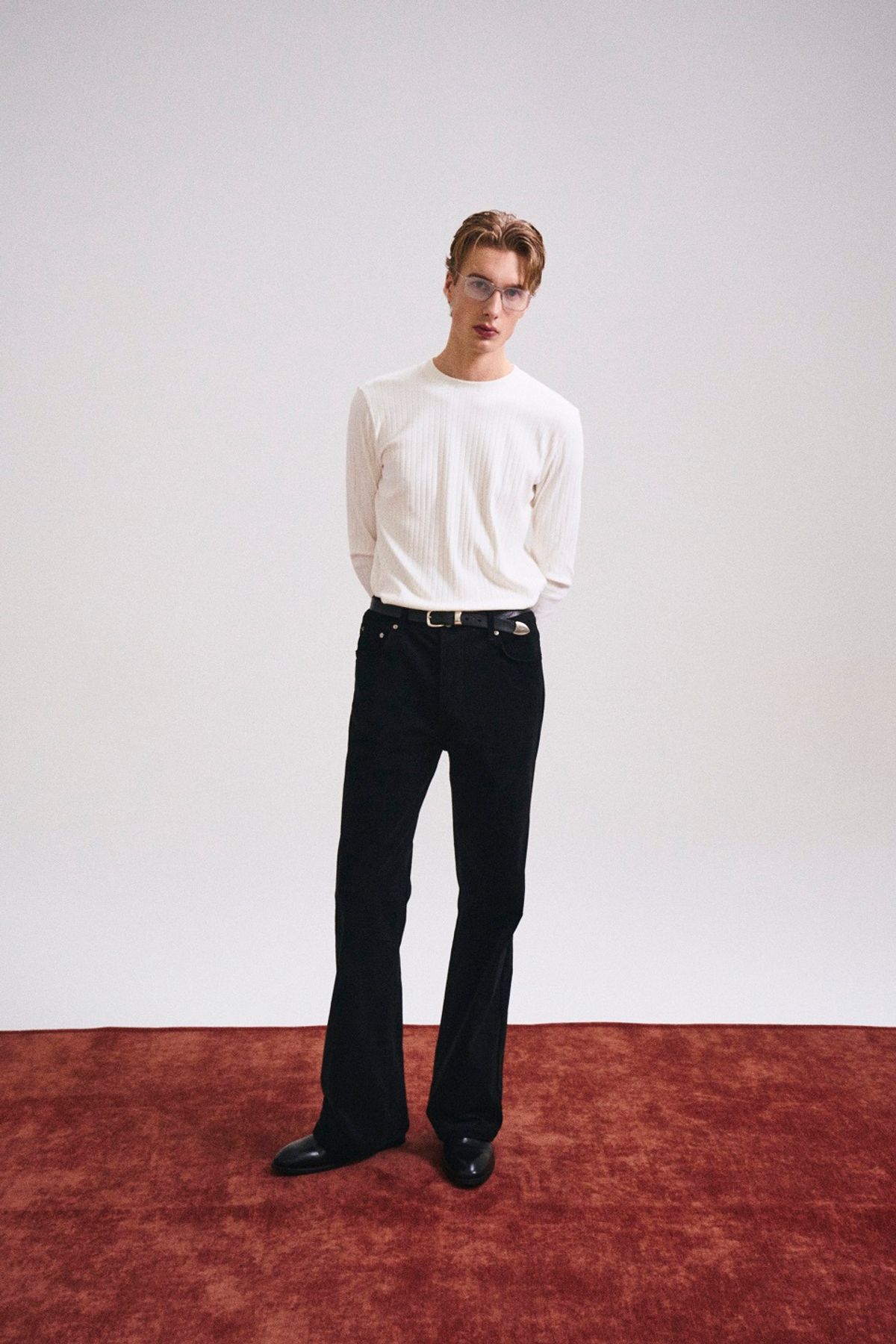 페크(PEQ) RIBBED LONG SLEEVE (WHITE)