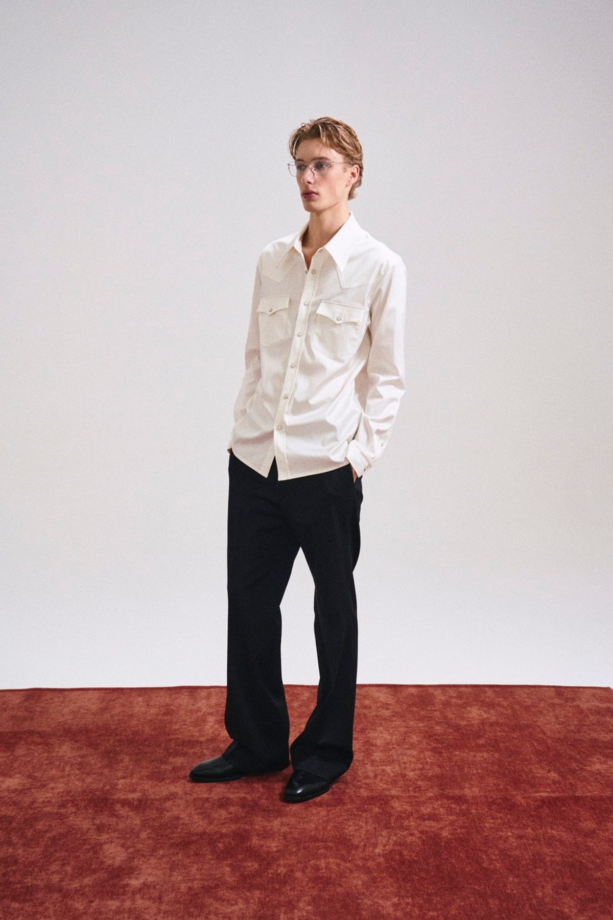 페크(PEQ) RAYON WESTERN SHIRT (WHITE)