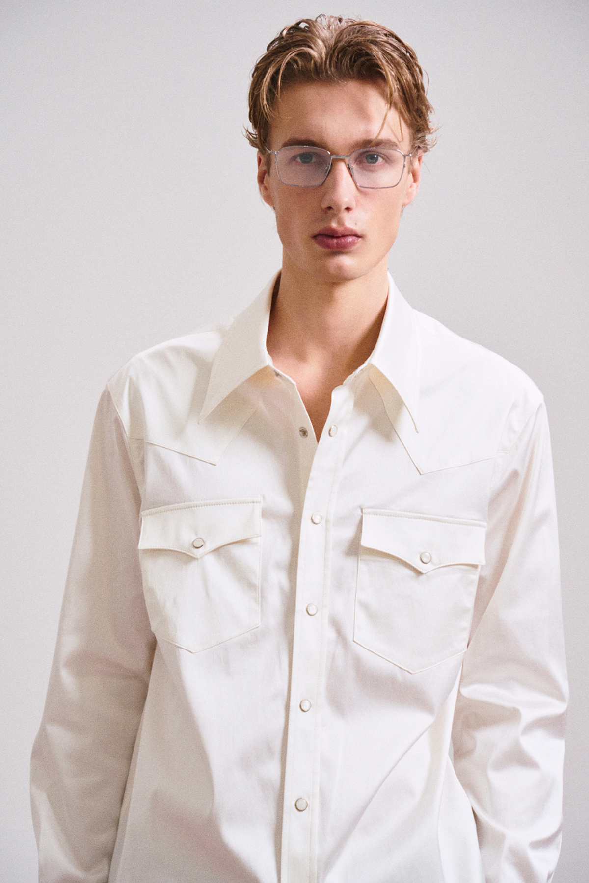 페크(PEQ) RAYON WESTERN SHIRT (WHITE)