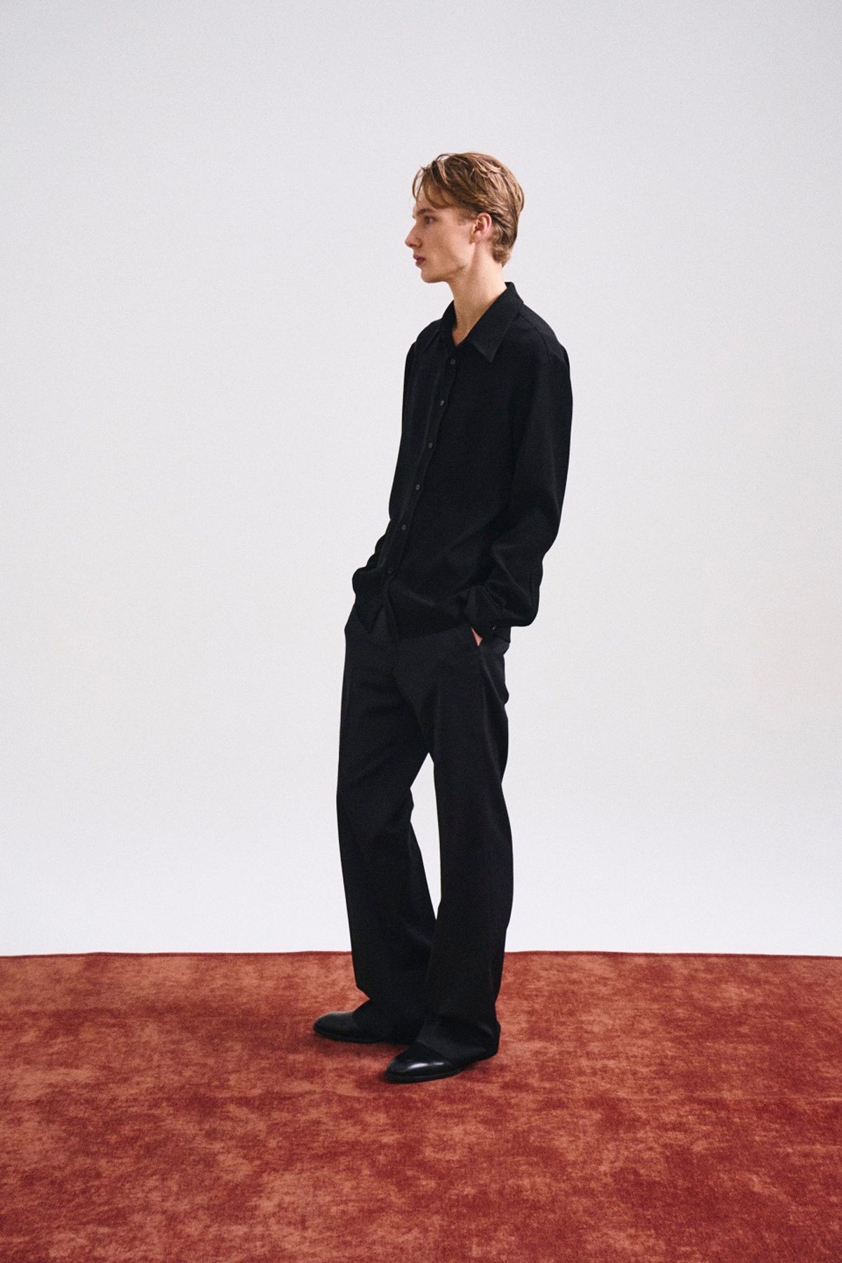 페크(PEQ) JAPANESE MILPA FABRIC SHIRT (BLACK)