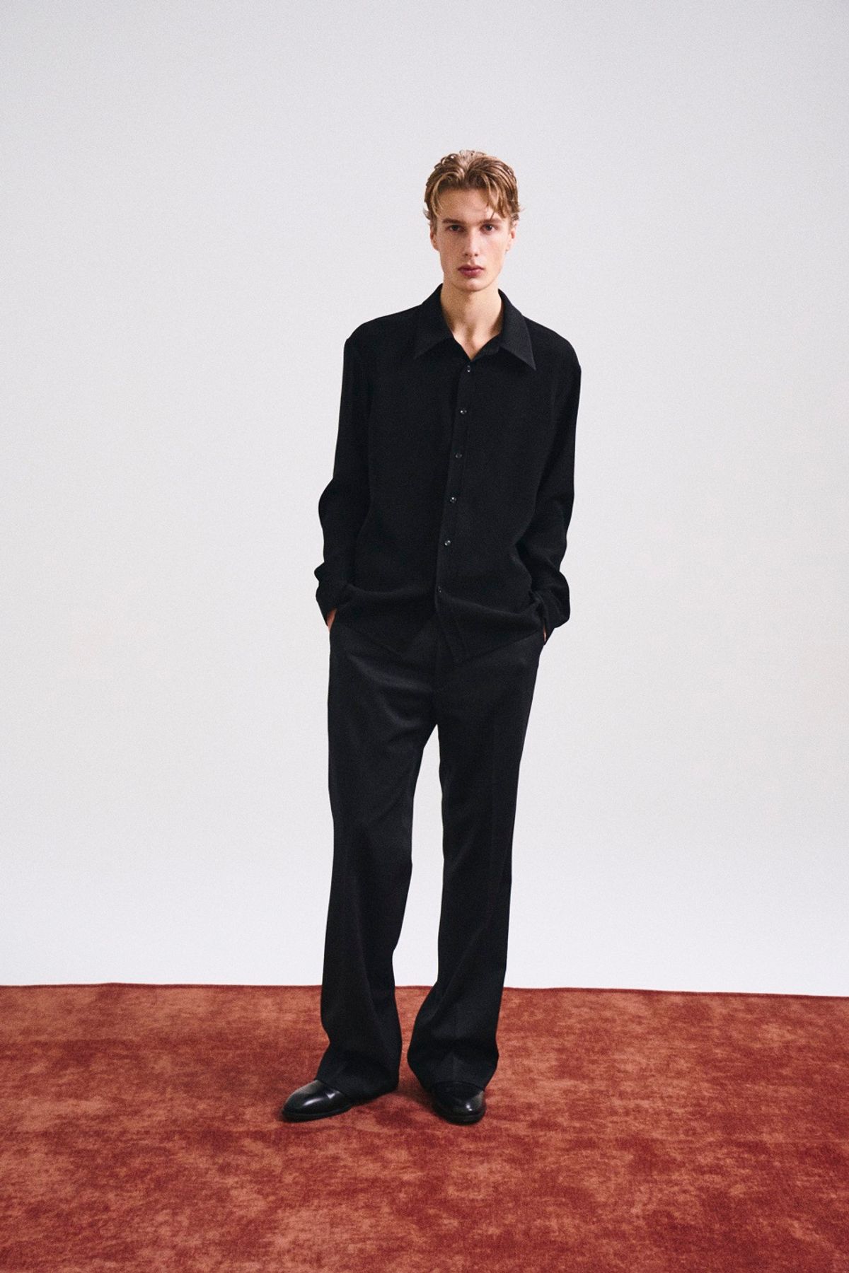 페크(PEQ) JAPANESE MILPA FABRIC SHIRT (BLACK)