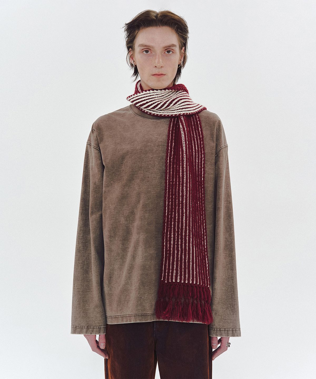 엠엠아이씨(MMIC) RIFF SCARF (WINE)