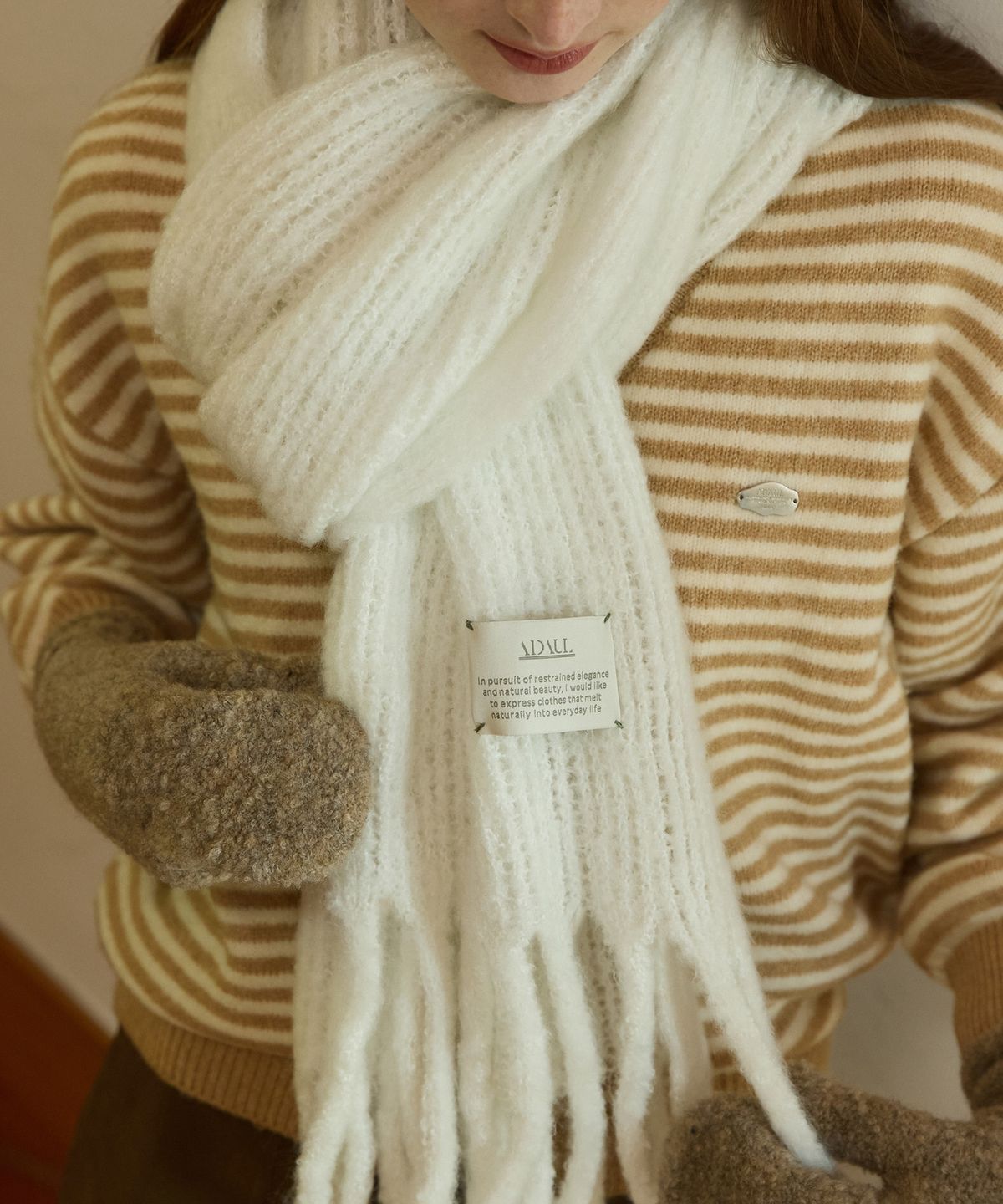어다울(ADAUL) Waffle rege long muffler - 5color
