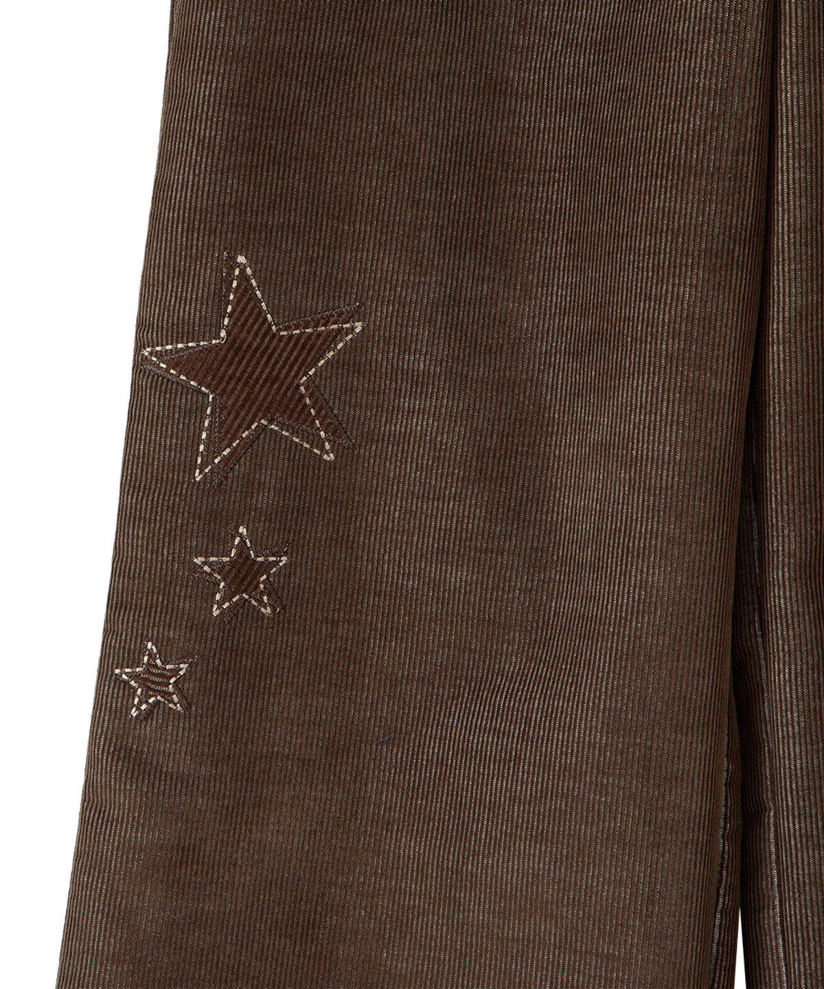 단델(DANDEL) DD star applique corduroy pants (BROWN)