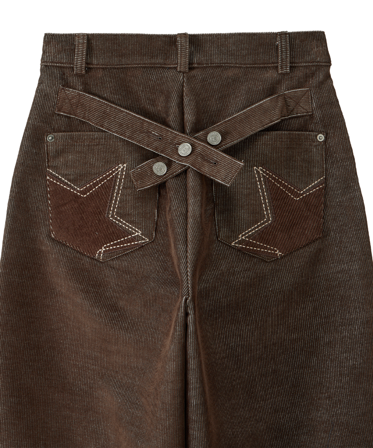 단델(DANDEL) DD star applique corduroy pants (BROWN)