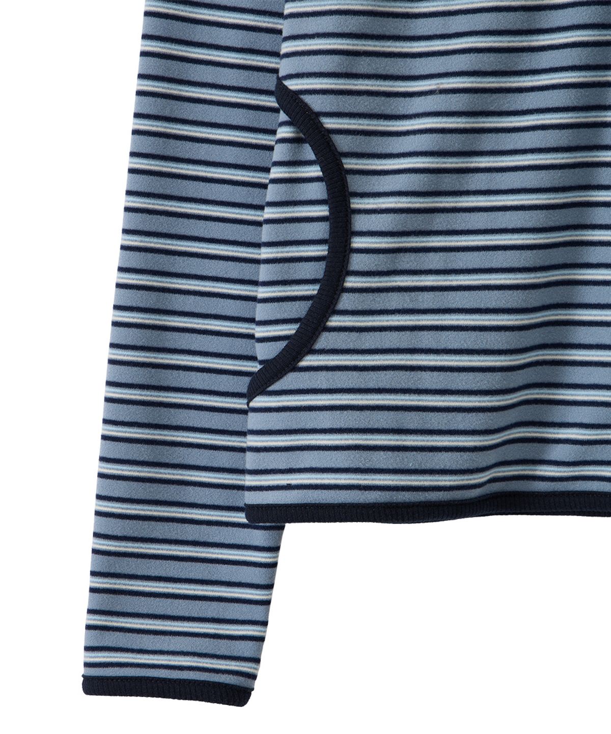 단델(DANDEL) DD stripe trim hooded long sleeve (SKY BLUE)