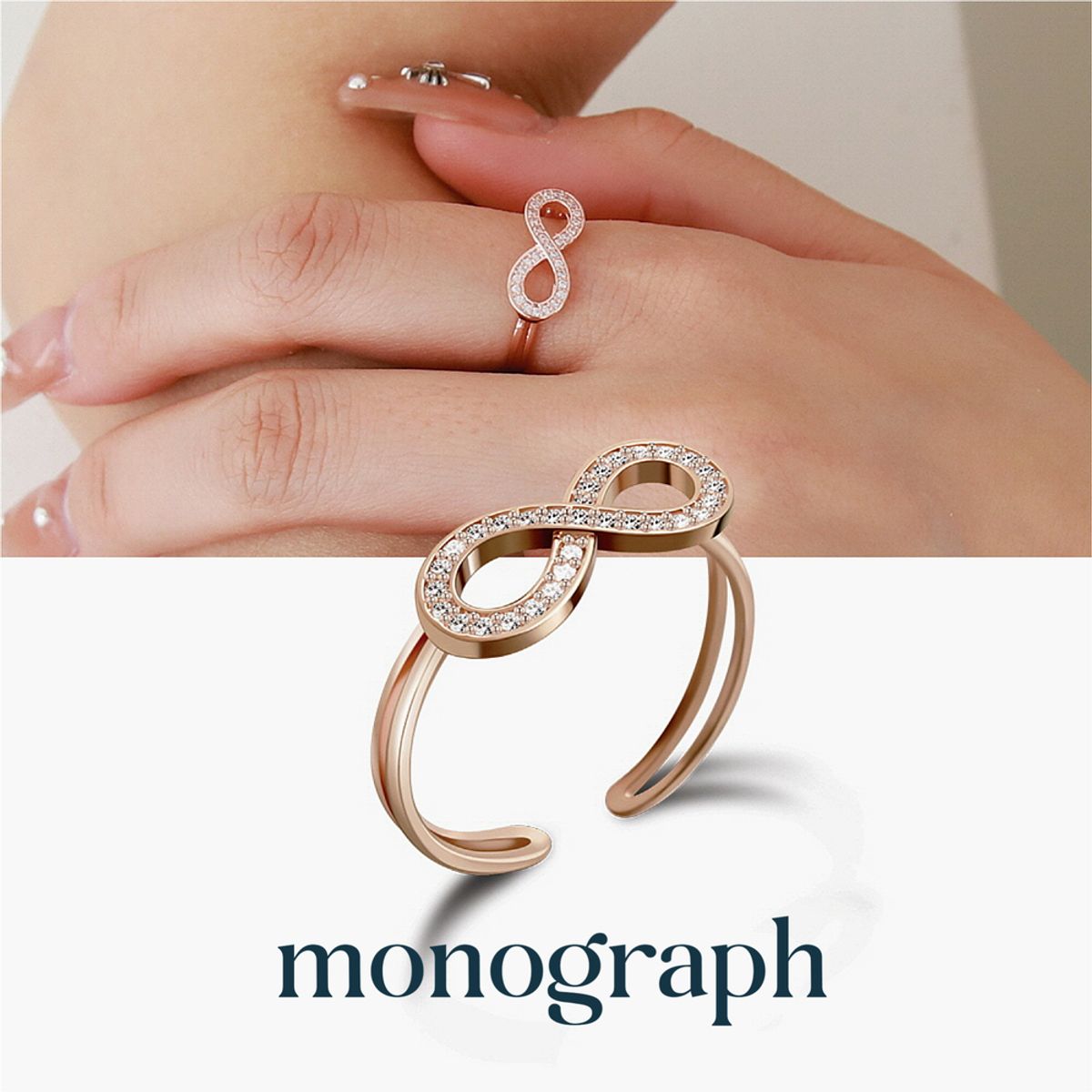 모노그래프(MONOGRAPH) 쉐어 오픈링 MGFR0352 14K Gold Plated