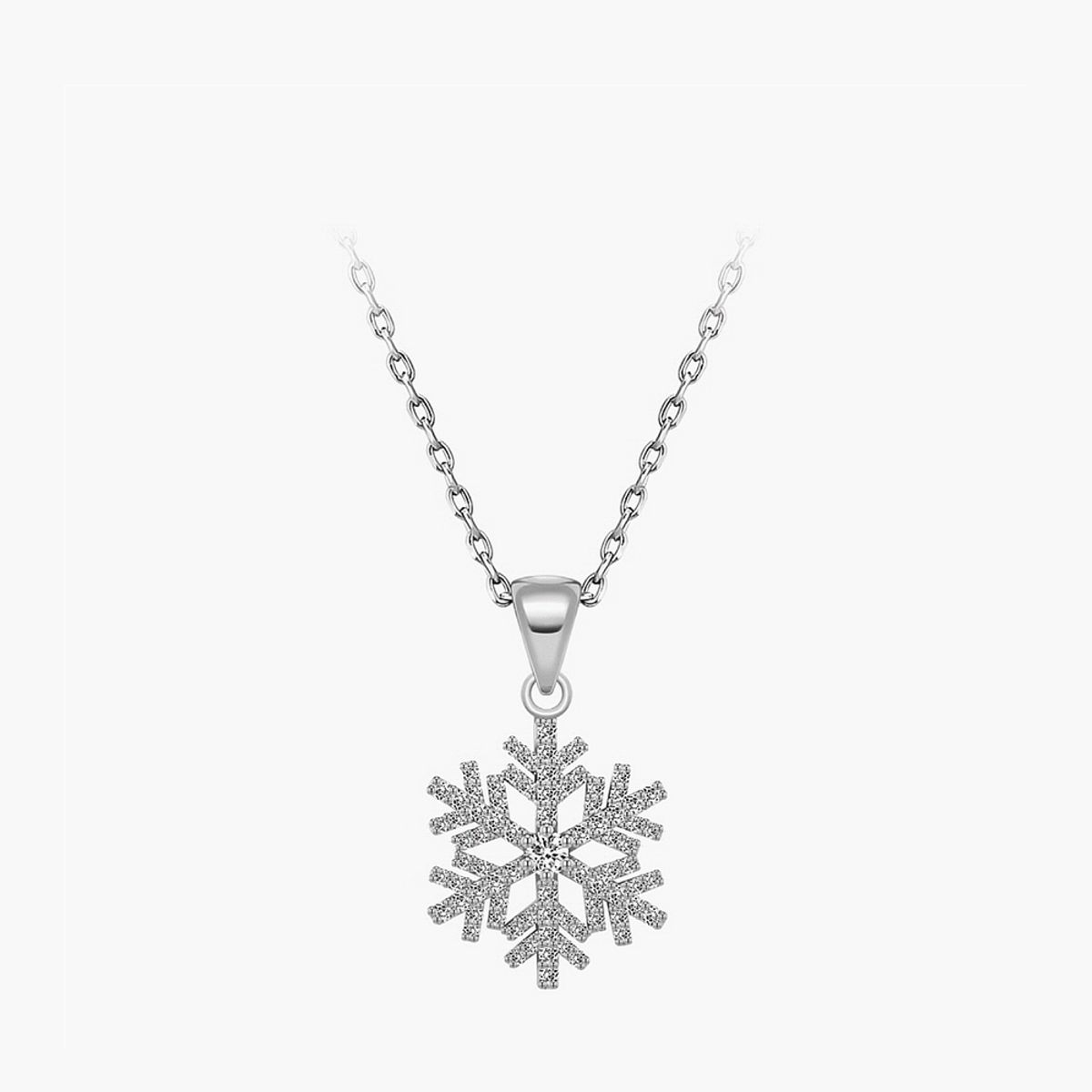 모노그래프(MONOGRAPH) 스노우 목걸이 MGNL0358 Rhodium Plated (화이트골드)