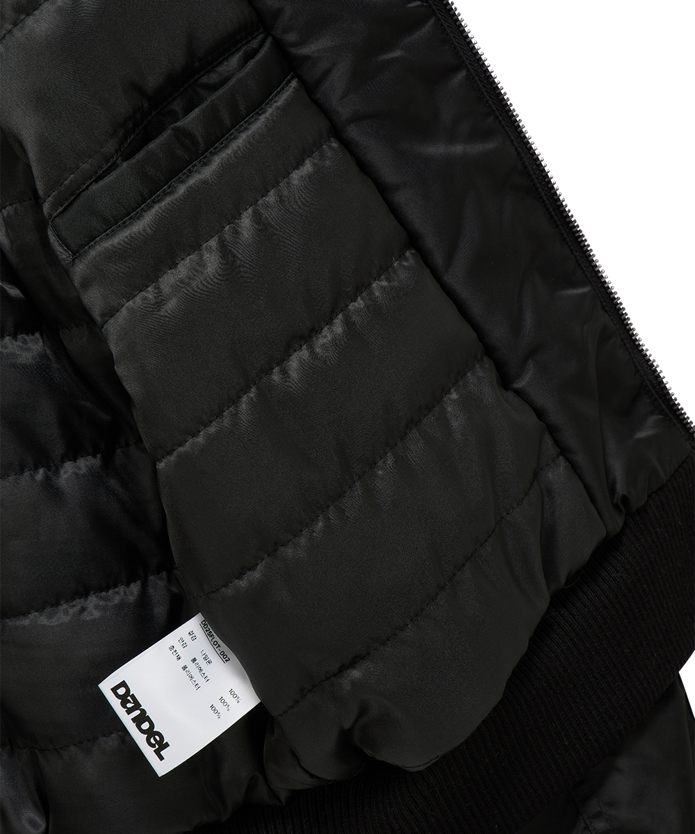 단델(DANDEL) DD cropped studded MA-1 jacket (BLACK) - 사이즈