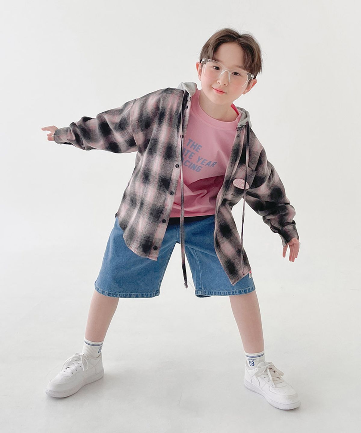 베리클로젯(BERRYCLOSET) 우너스 체크 후드 셔츠