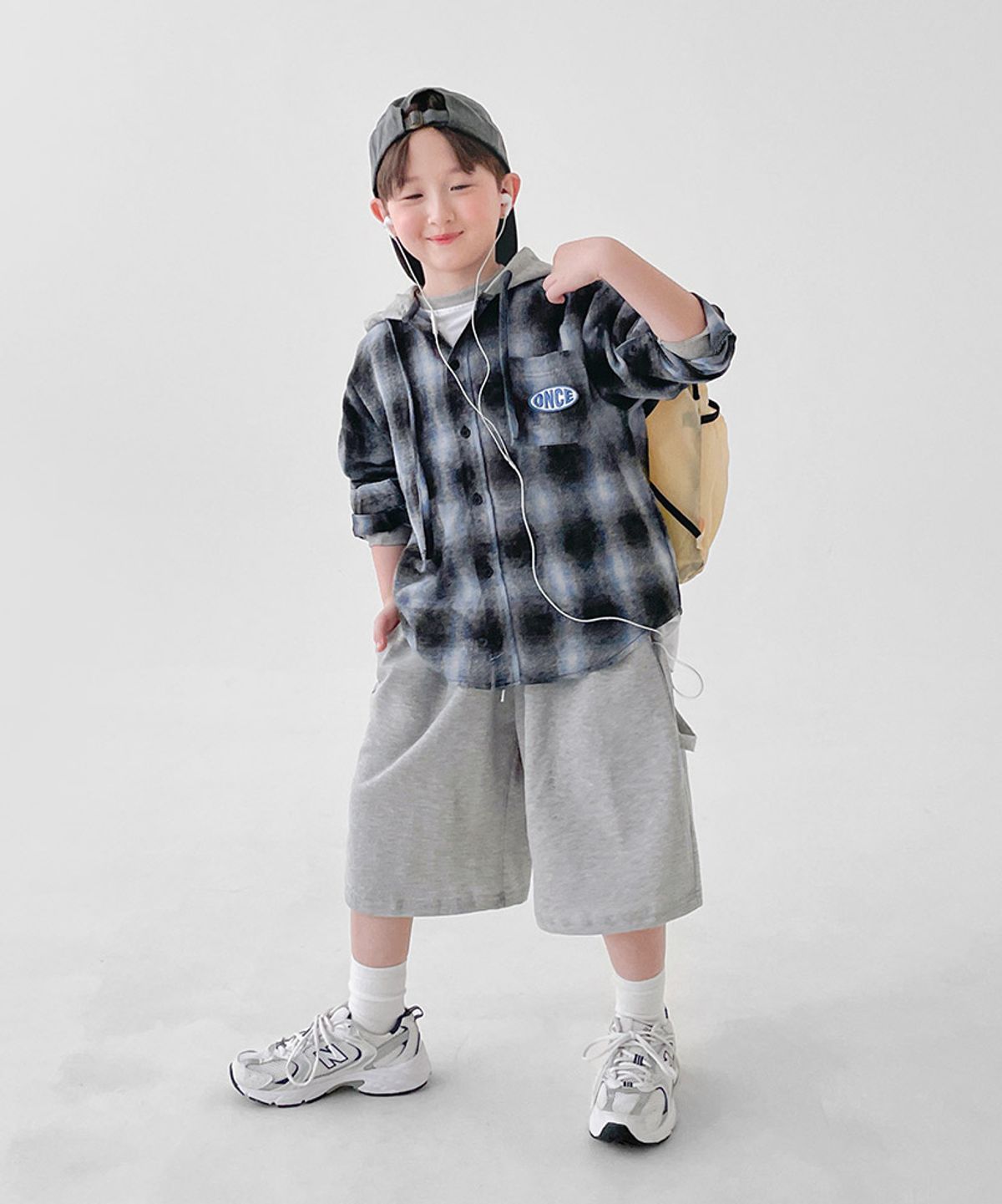 베리클로젯(BERRYCLOSET) 우너스 체크 후드 셔츠
