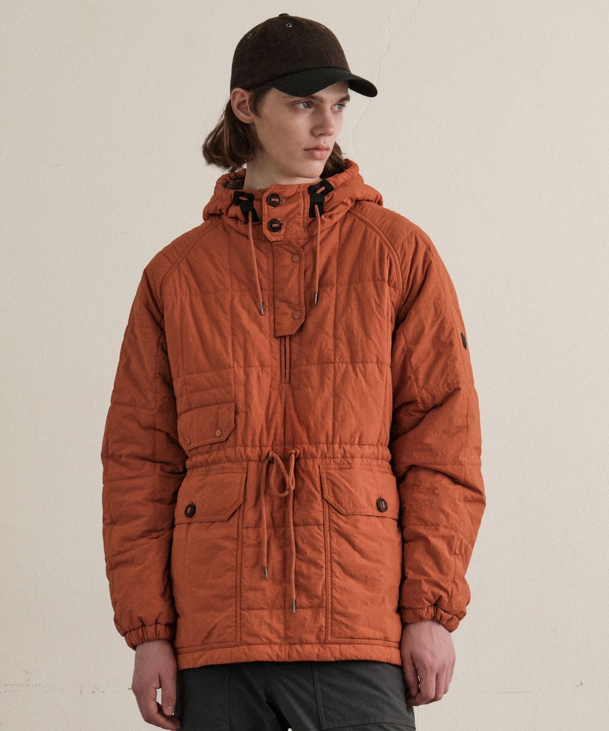 힐리먼트(HELEMENT) 릿지 헌터 패딩 아노락 (ORANGE)
