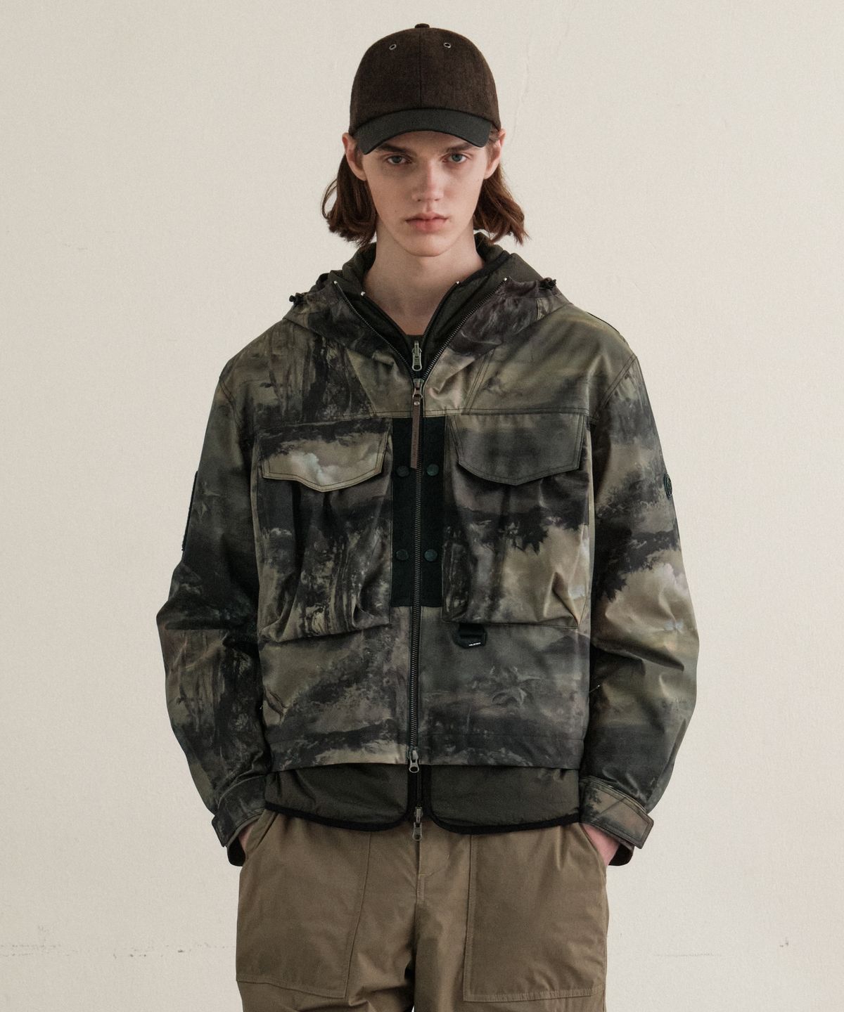 힐리먼트(HELEMENT) 리버 디테쳐블 패딩 자켓 (KHAKI)