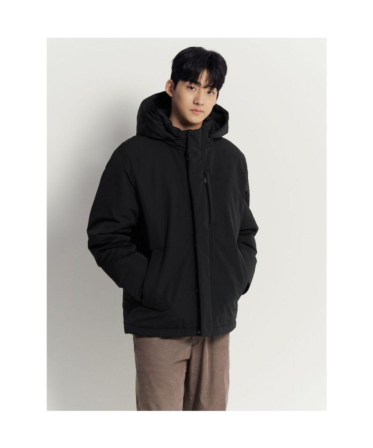 빈폴 멘(BEANPOLE MEN) 논퀼팅 다운 재킷 - 블랙
