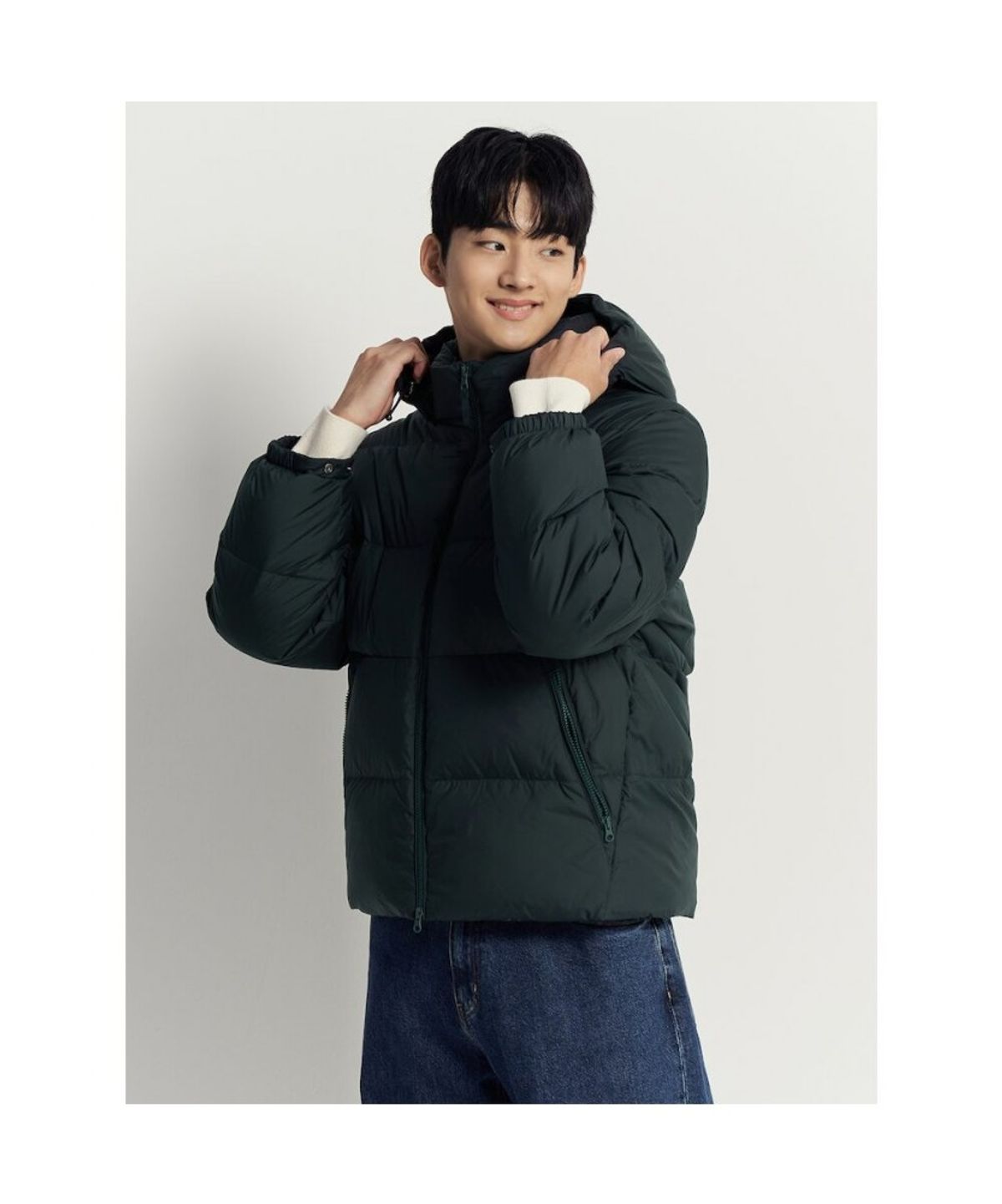 빈폴 멘(BEANPOLE MEN) 클래식 푸퍼 다운 재킷 - 그린