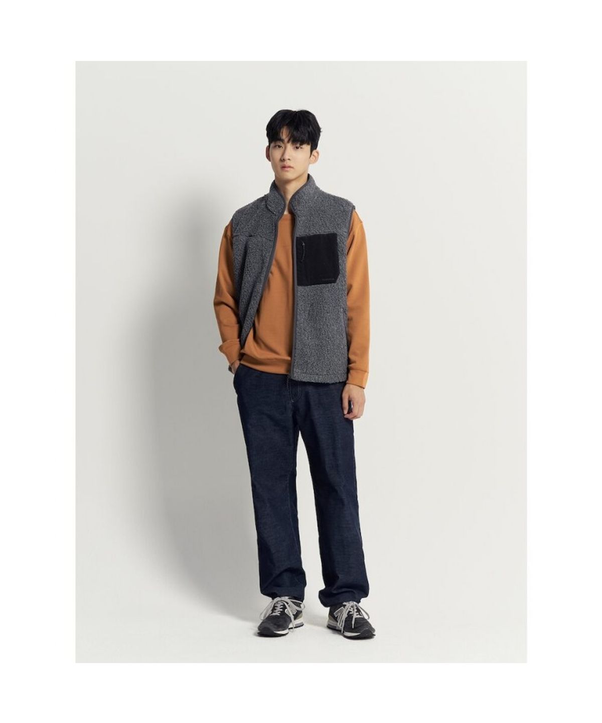 빈폴 멘(BEANPOLE MEN) [BEANPOLE KNAP] 플리스 베스트 - 애쉬