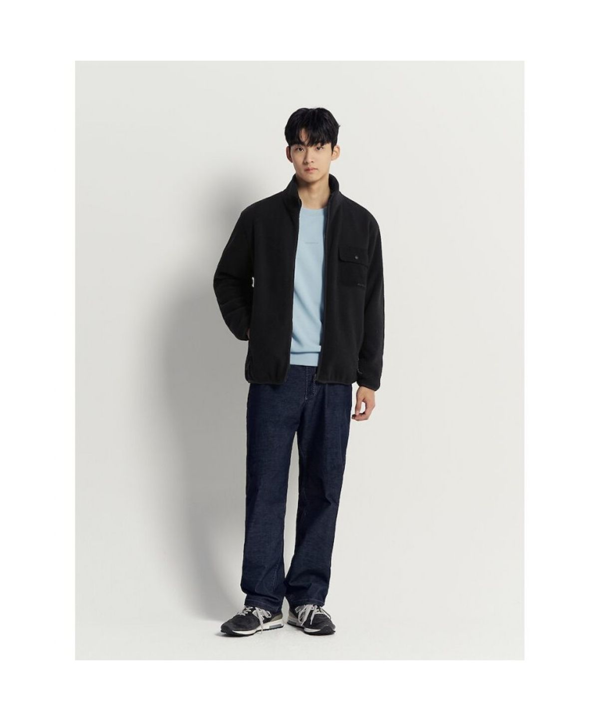 빈폴 멘(BEANPOLE MEN) [BEANPOLE KNAP] 유틸리티 플리스 점퍼 - 블랙