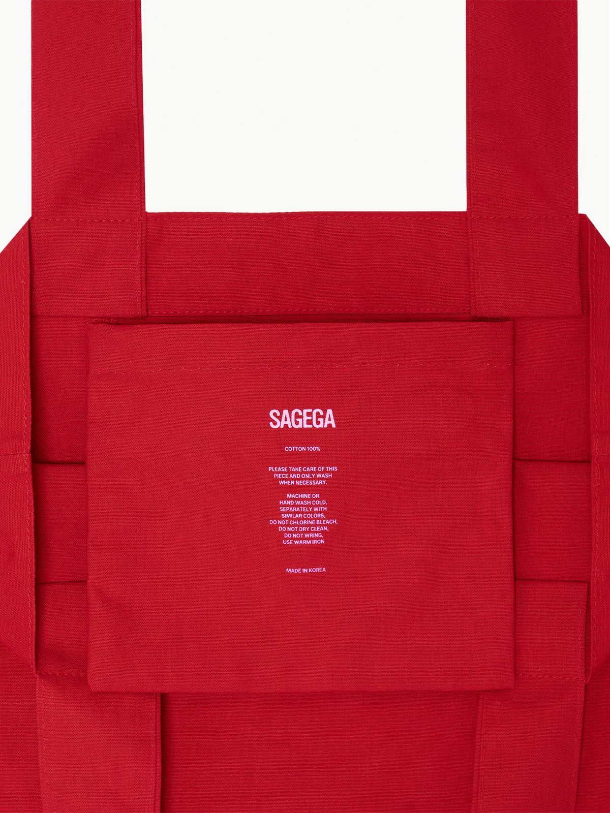 세이지가(SAGEGA) Button Tote Bag (Tomato)