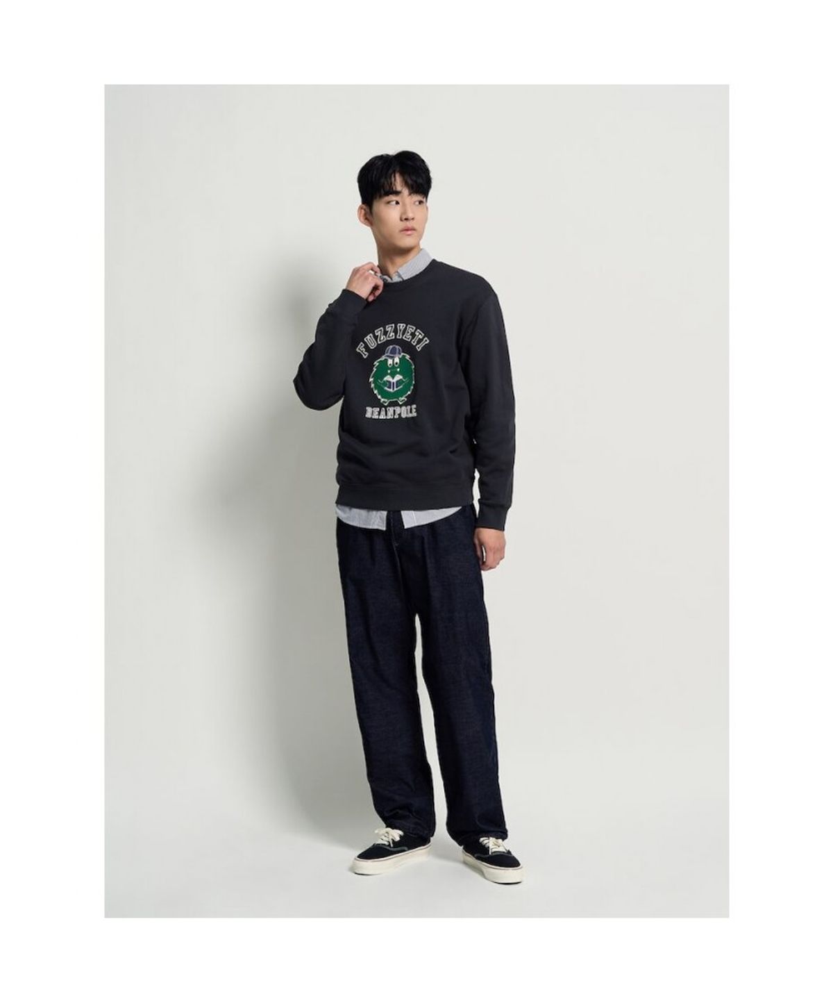 빈폴 멘(BEANPOLE MEN) 푸즈예티 스웨트 셔츠 - 네이비