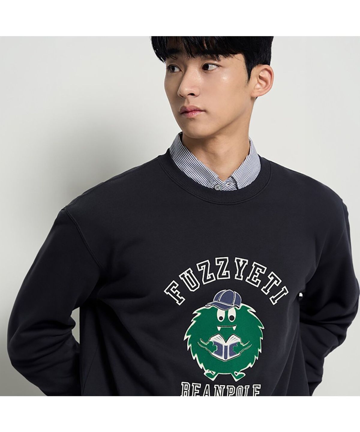 빈폴 멘(BEANPOLE MEN) 푸즈예티 스웨트 셔츠 - 네이비