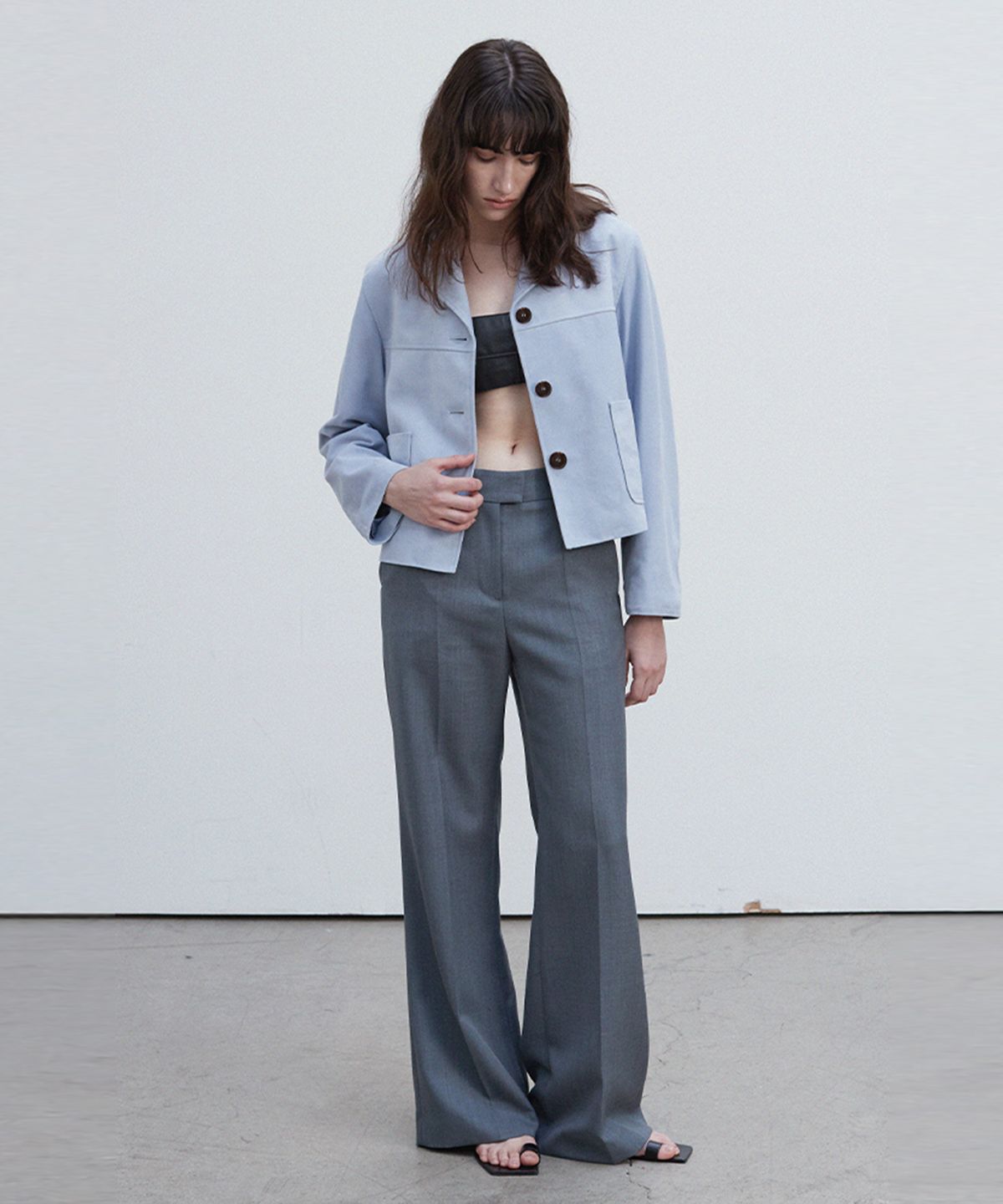 베르데마르(VERDEMAR) Suede Three Button JK_Alry Blue
