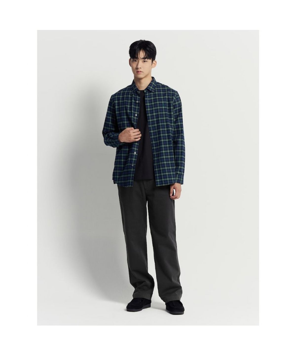 빈폴 멘(BEANPOLE MEN) 치노 세미 와이드핏 팬츠 - 애쉬