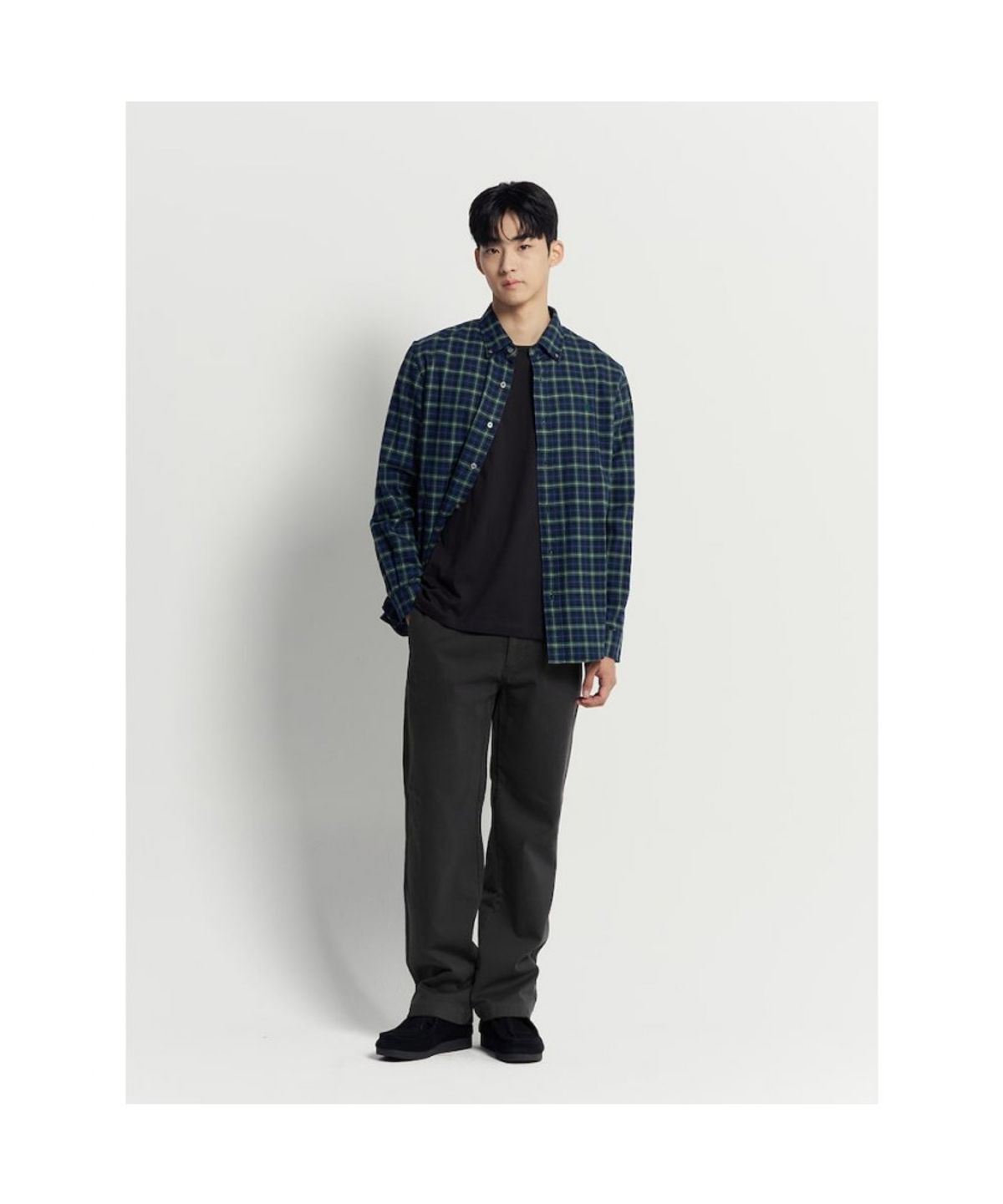 빈폴 멘(BEANPOLE MEN) 치노 세미 와이드핏 팬츠 - 애쉬