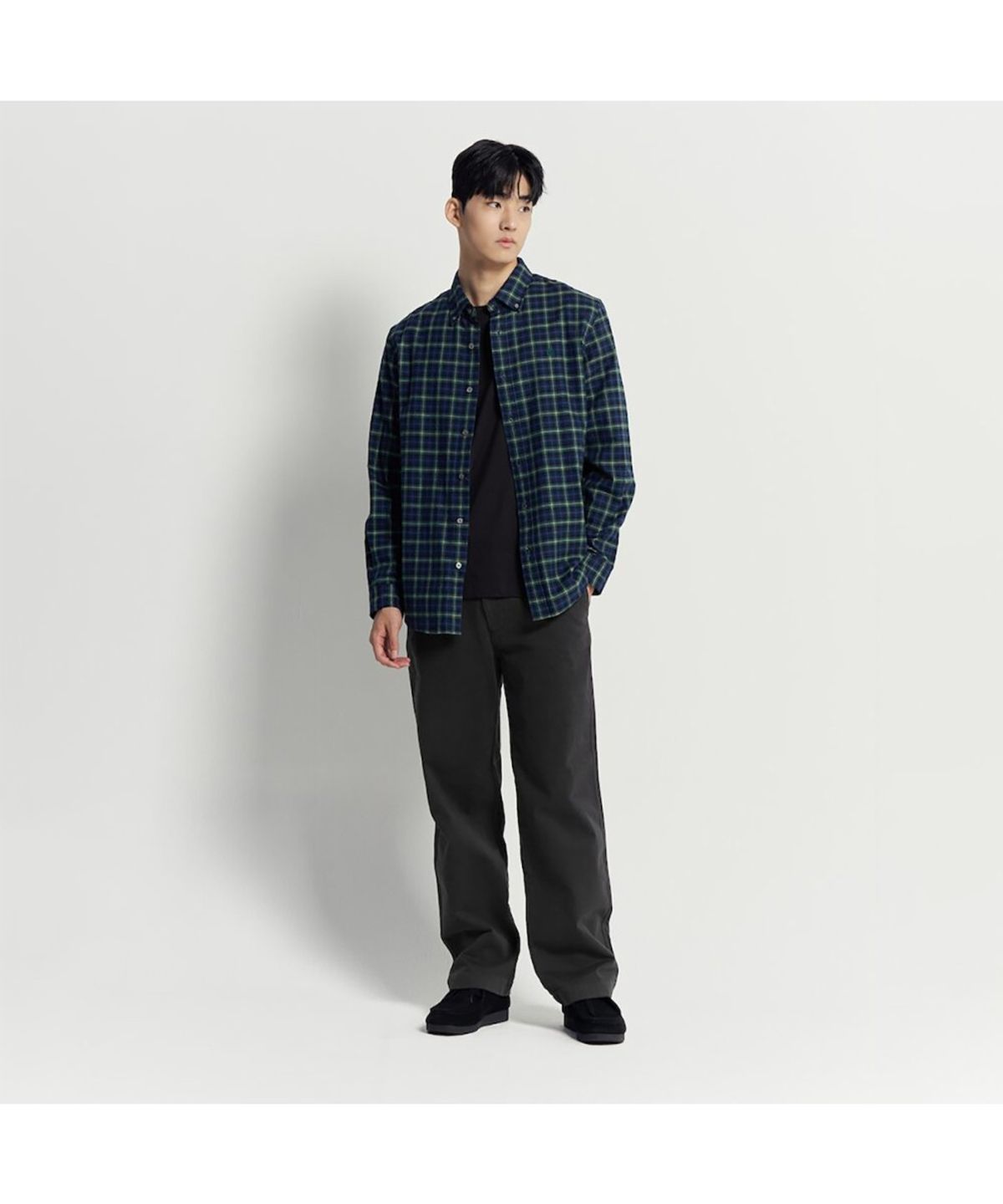 빈폴 멘(BEANPOLE MEN) 치노 세미 와이드핏 팬츠 - 애쉬