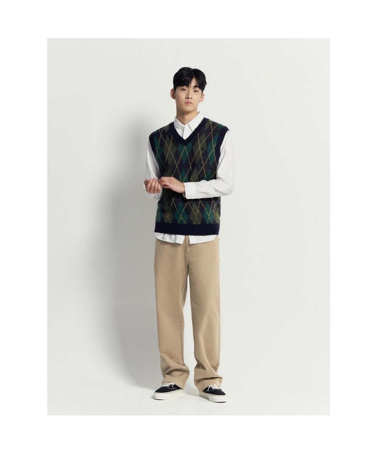 빈폴 멘(BEANPOLE MEN) 치노 세미 와이드핏 팬츠 - 베이지