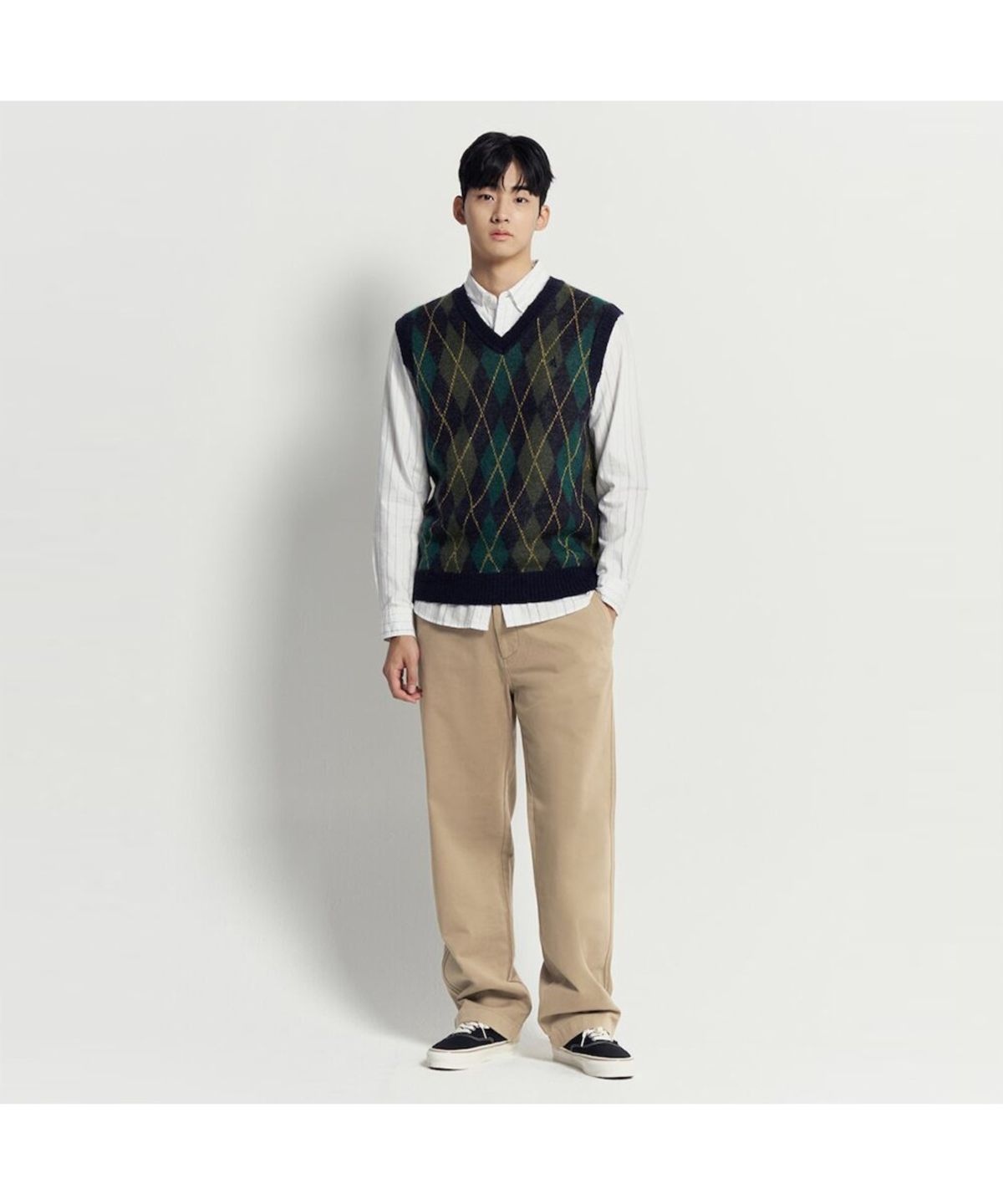 빈폴 멘(BEANPOLE MEN) 치노 세미 와이드핏 팬츠 - 베이지