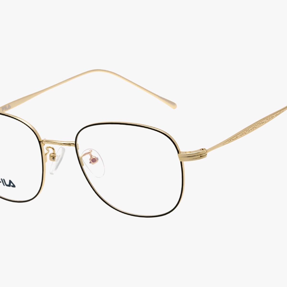 휠라 아이웨어(FILA EYEWEAR) (블루라이트차단렌즈) 메탈 골드  안경테(FL7190 GOLD 52)