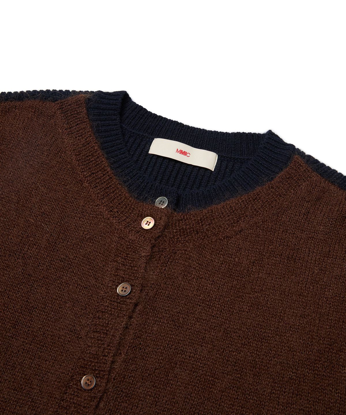 엠엠아이씨(MMIC) OVERLAP CARDIGAN (NAVY)
