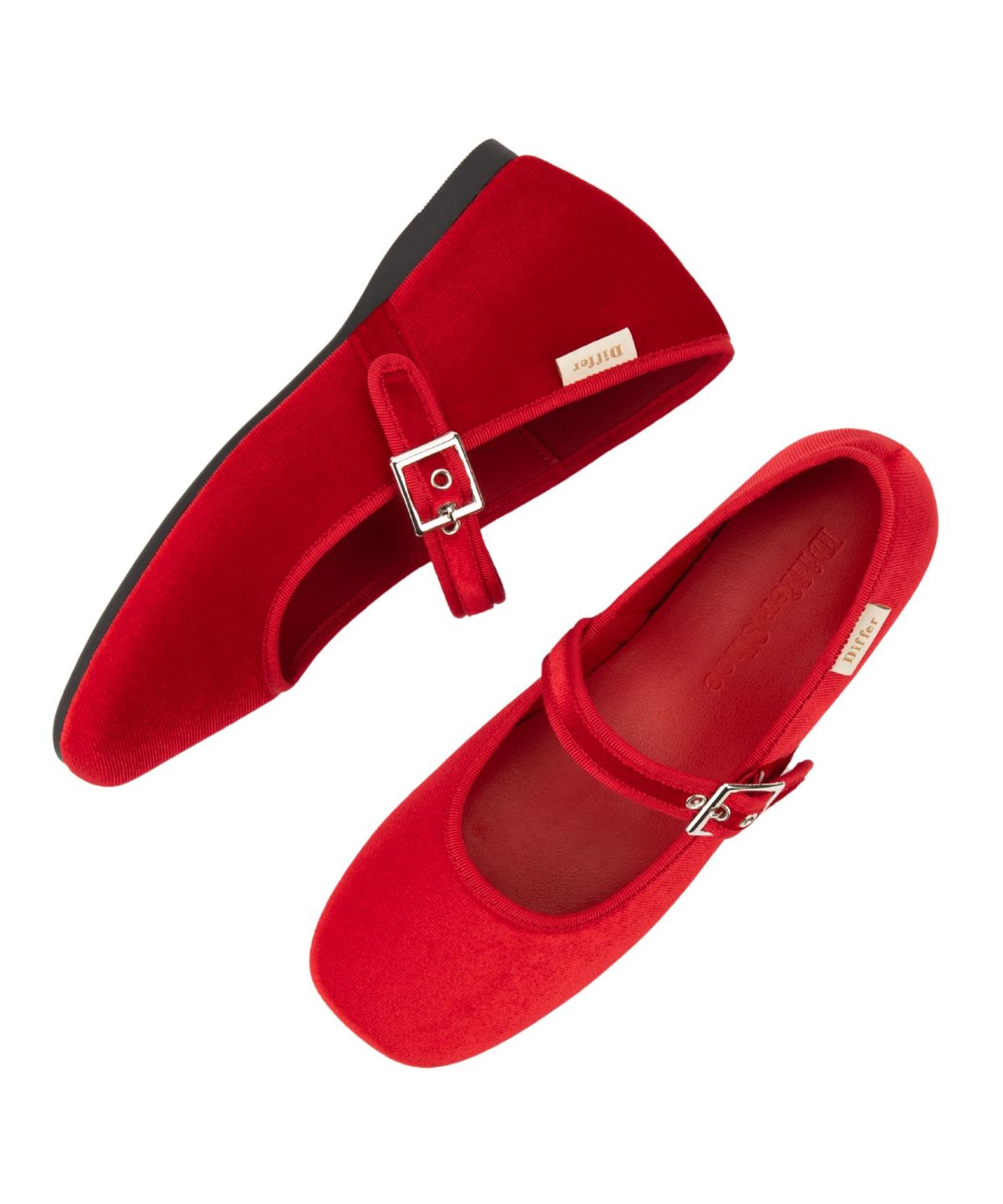 디퍼슈(DIFFERSHOE) 벨린 스퀘어 메리제인 5CM [레드]