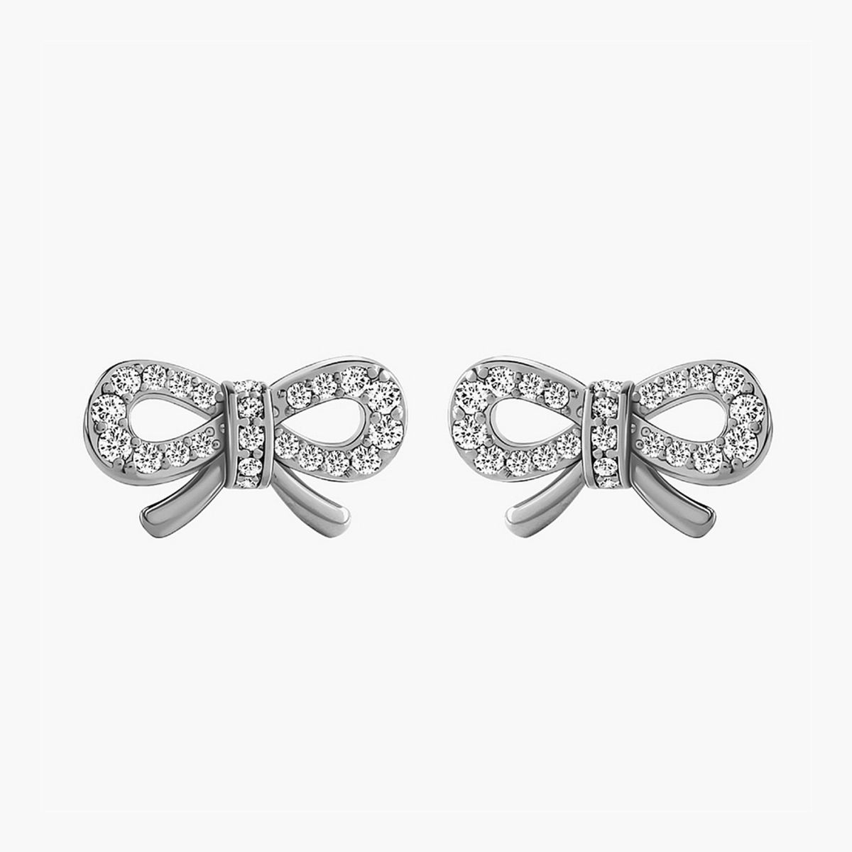 모노그래프(MONOGRAPH) 리봉봉 귀걸이 MGER0384 Rhodium Plated (화이트골드)