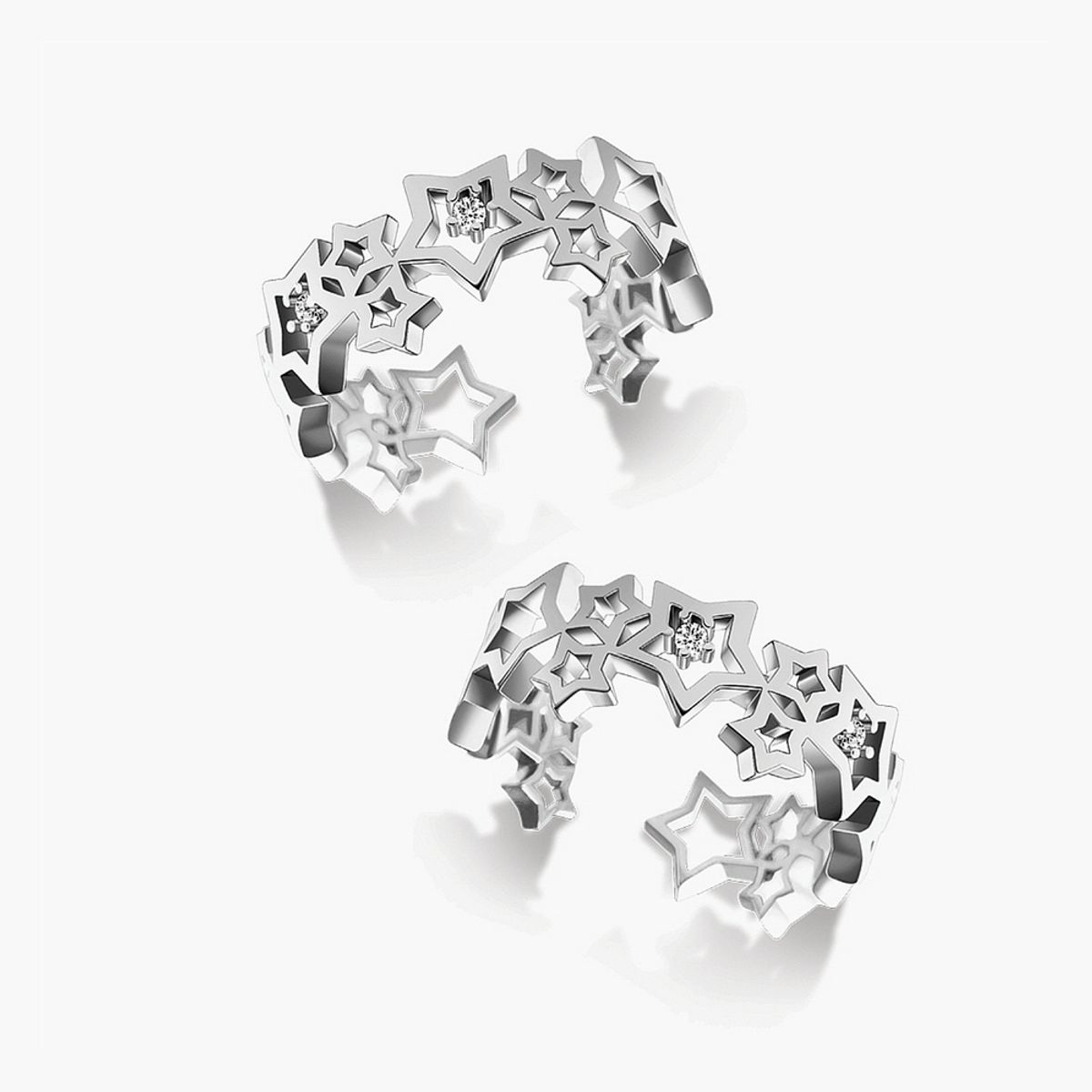 모노그래프(MONOGRAPH) 스타클래시 오픈링 MGFR0390 Rhodium Plated (화이트골드)