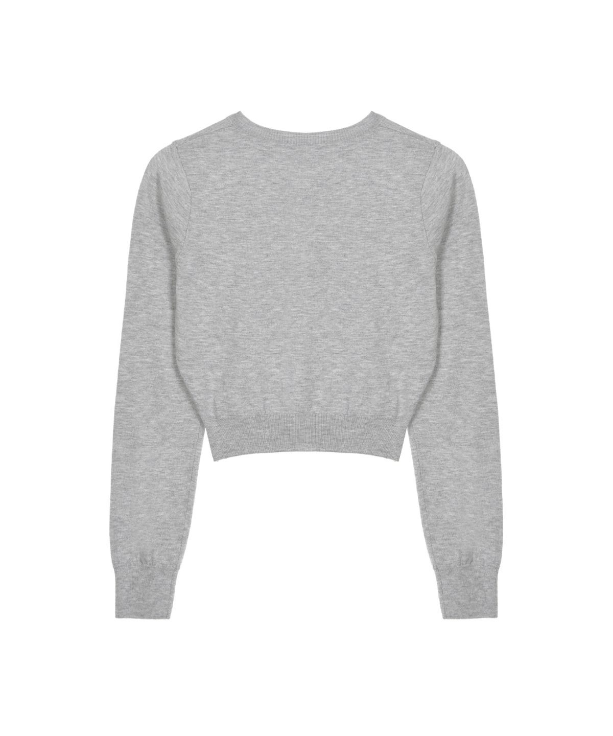 닉앤니콜(NICK&NICOLE) MINI BUTTERFLY SIGNATURE SLEEVE KNIT_GRAY PINK