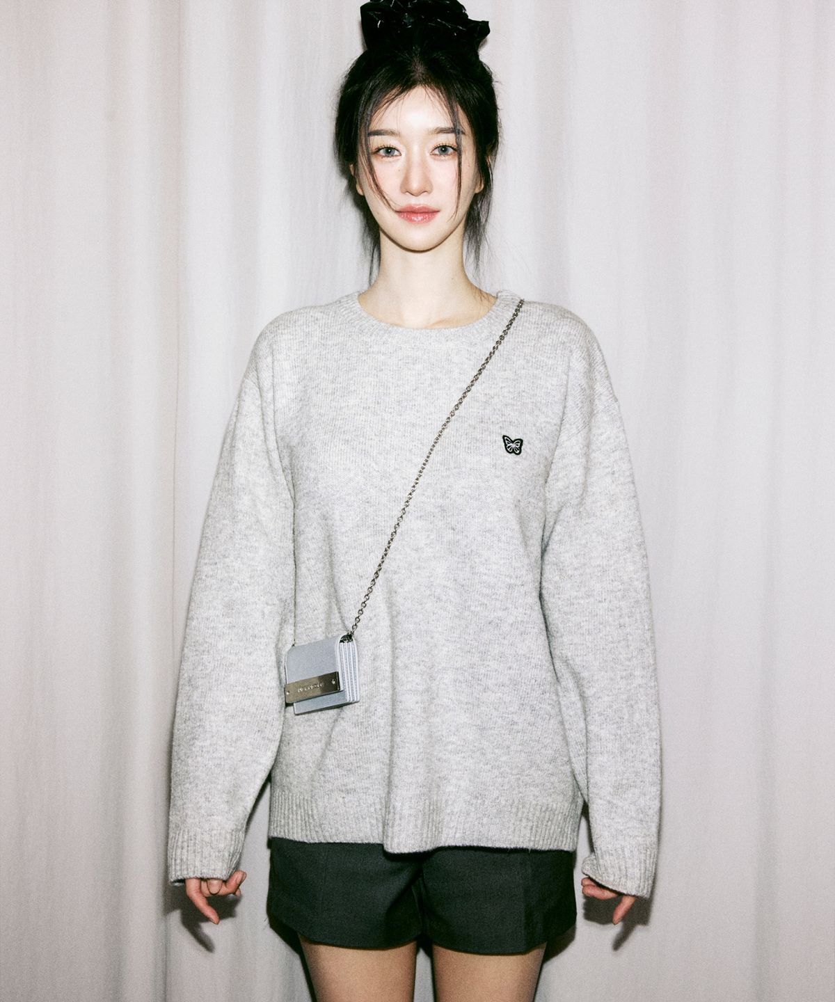 닉앤니콜(NICK&NICOLE) CLASSIC MICRO HALF PANTS_GRAY