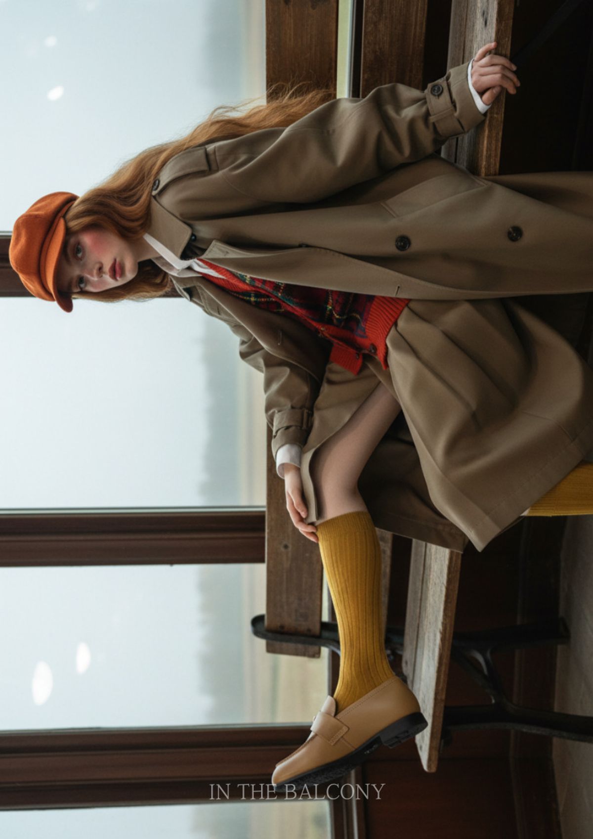 인더발코니(IN THE BALCONY) Aube 하트 스터드 스퀘어 라운드 여성 단화 로퍼  2cm